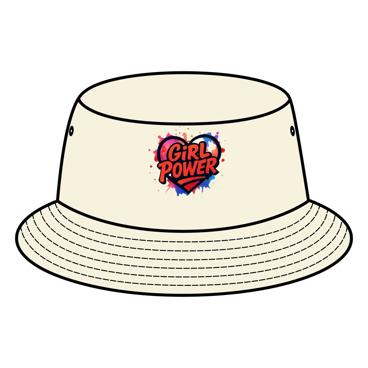 Empowering Girl Power Bucket Hat, Fashion Accessory, Summer Wear, Gift for Her, Festival Hat, Everyday Style