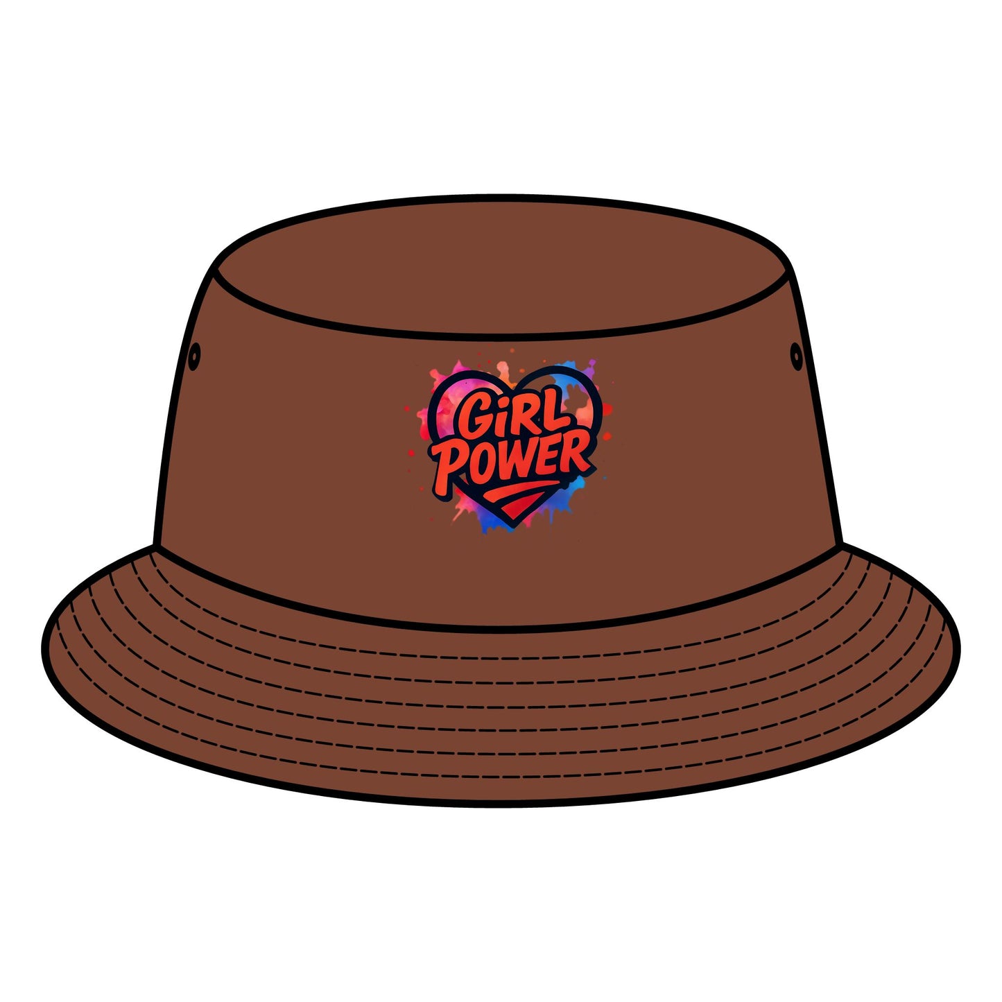 Empowering Girl Power Bucket Hat, Fashion Accessory, Summer Wear, Gift for Her, Festival Hat, Everyday Style
