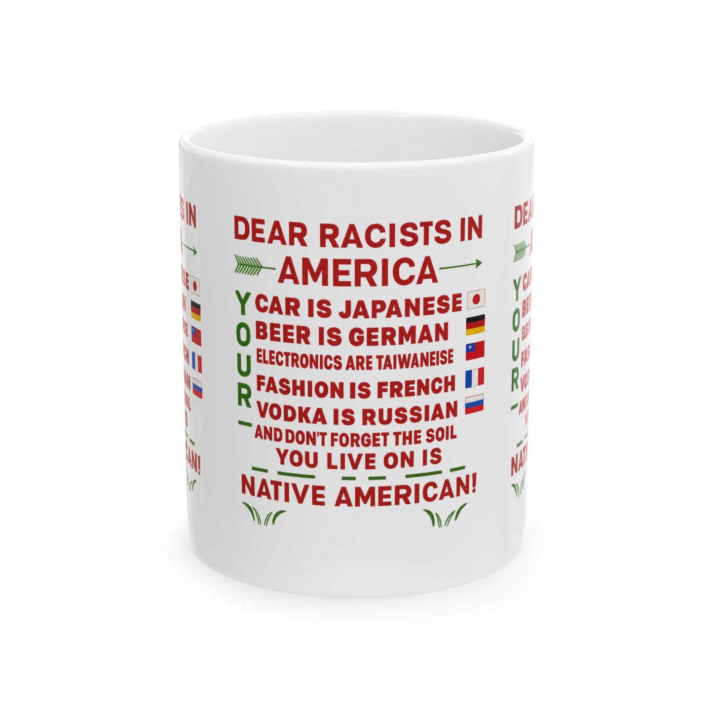 Inclusive Message Ceramic Mug | Protest Coffee Cup, Political Gift, Activism Drinkware, Social Justice Mug, Cultural Awareness