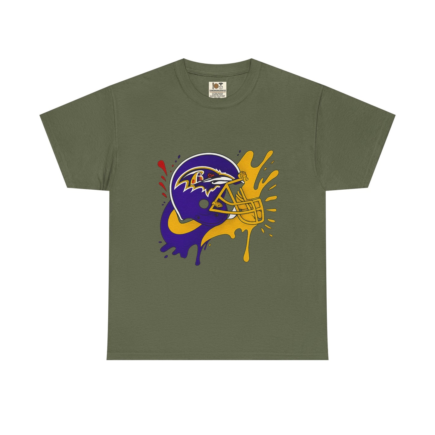 Baltimore Ravens Paint Splash Unisex Heavy Cotton Tee, Sports T-shirt, Football Fan Gift, Game Day Apparel, Team Pride Shirt