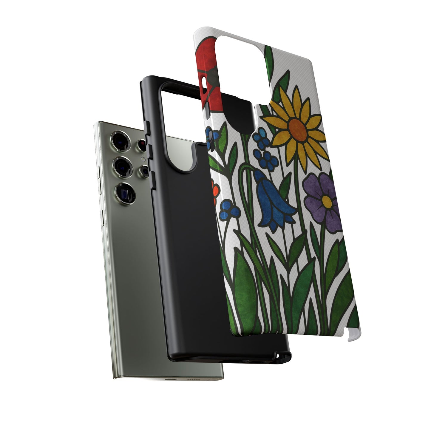 Floral Phone Case, Vibrant Flower Design, Tough Protection, Gift for Nature Lovers, Spring Decor