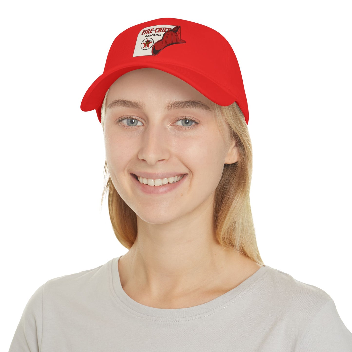 Vintage Fire Chief Baseball Cap, Ideal for Firefighters, Red Hat, Gasoline Logo Cap, Unique Gift for Men and Women