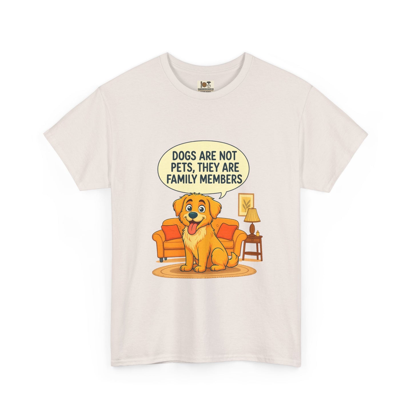 Family Member Dog Tee - Unisex Heavy Cotton Shirt, Pet Lover Gift, Birthday Gift, Casual Wear, Animal Lover Apparel