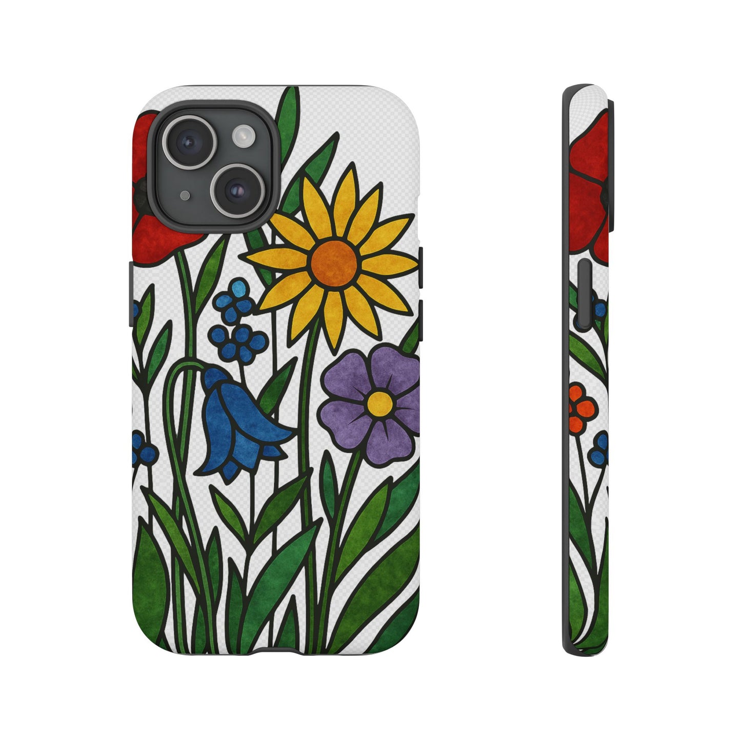 Floral Phone Case, Vibrant Flower Design, Tough Protection, Gift for Nature Lovers, Spring Decor