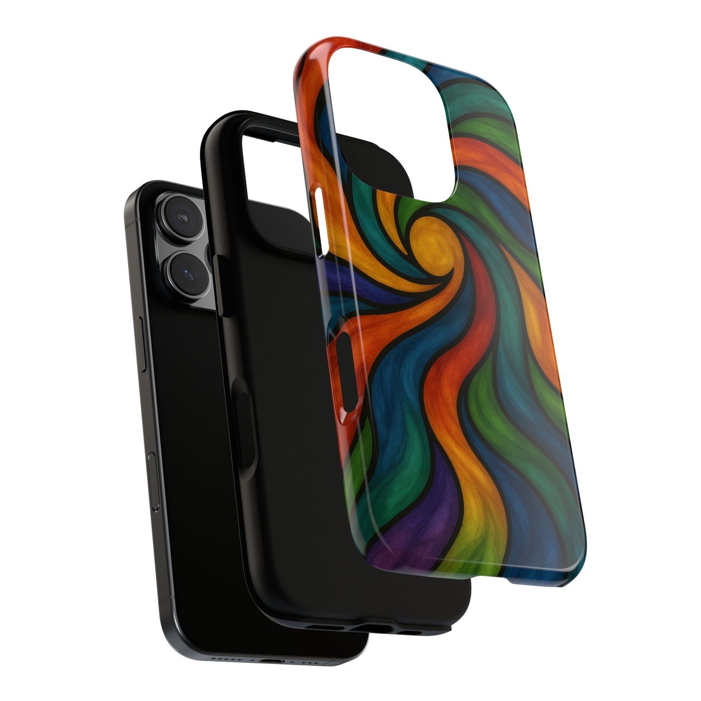 Colorful Swirl Phone Case | Tough Cases, Vibrant Design, Gift for Art Lovers, Funky Case, Unique Phone Accessories