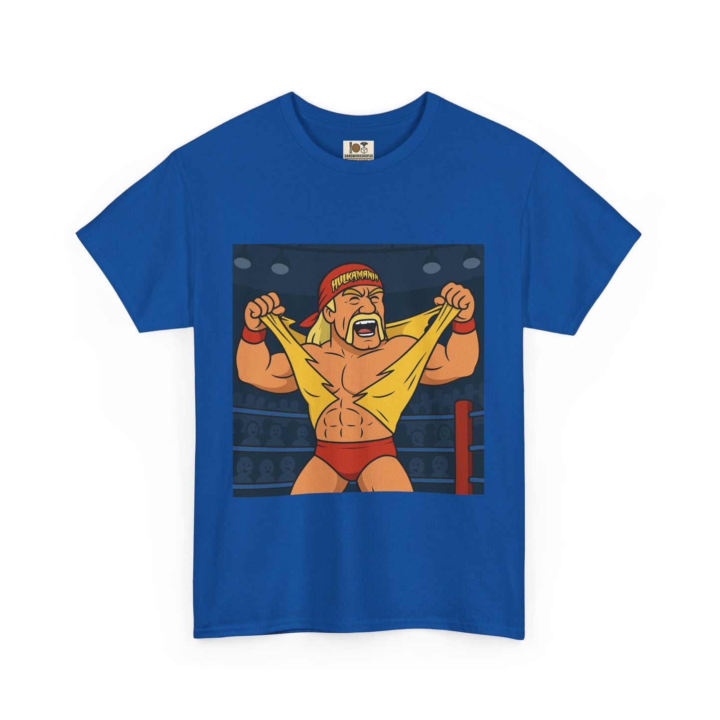 Vintage Wrestling Tee, Unisex Heavy Cotton Tee, Retro Graphic T-Shirt, Gift for Fans, Casual Wear for Events, hulk hogan