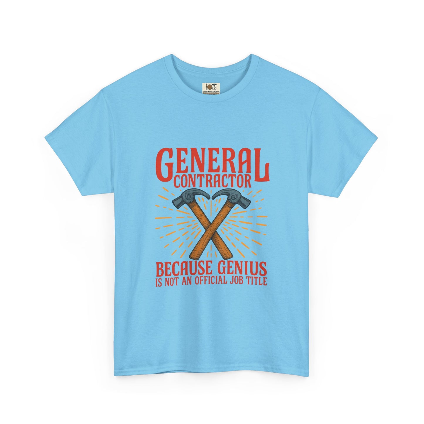 General Contractor Unisex Heavy Cotton Tee, Funny Construction Shirt, Gift for Builders, Workwear Tee, Casual Everyday Wear