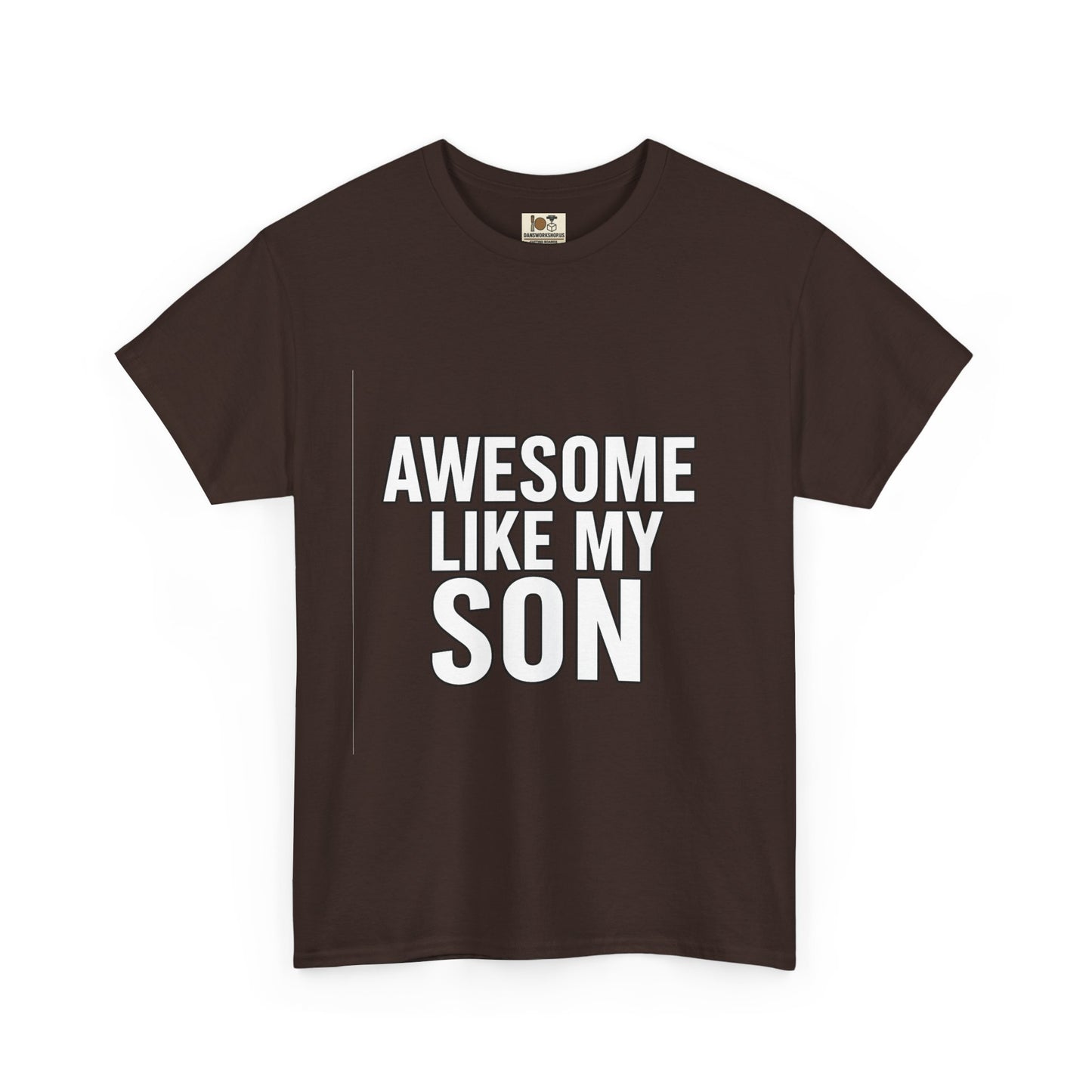 Awesome Like My Son Unisex Heavy Cotton Tee - Gift for Parents, Funny T-Shirt, Dad Tee, Family Pride, Everyday Wear