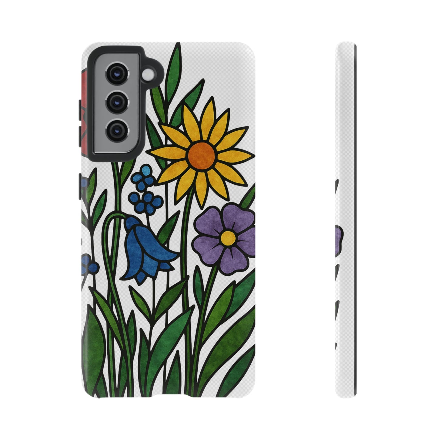 Floral Phone Case, Vibrant Flower Design, Tough Protection, Gift for Nature Lovers, Spring Decor