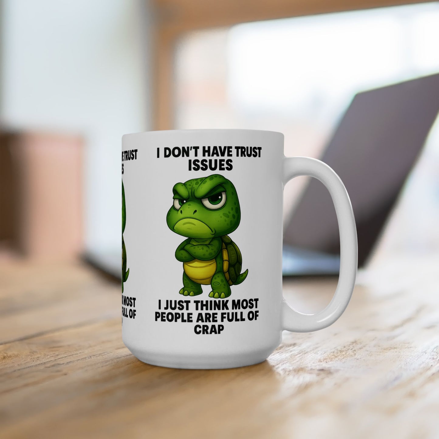 Funny Trust Issues Ceramic Mug, Quirky Coffee Cup for Humor Lovers, Gift for Friends, Office Mug, 11oz/15oz Options