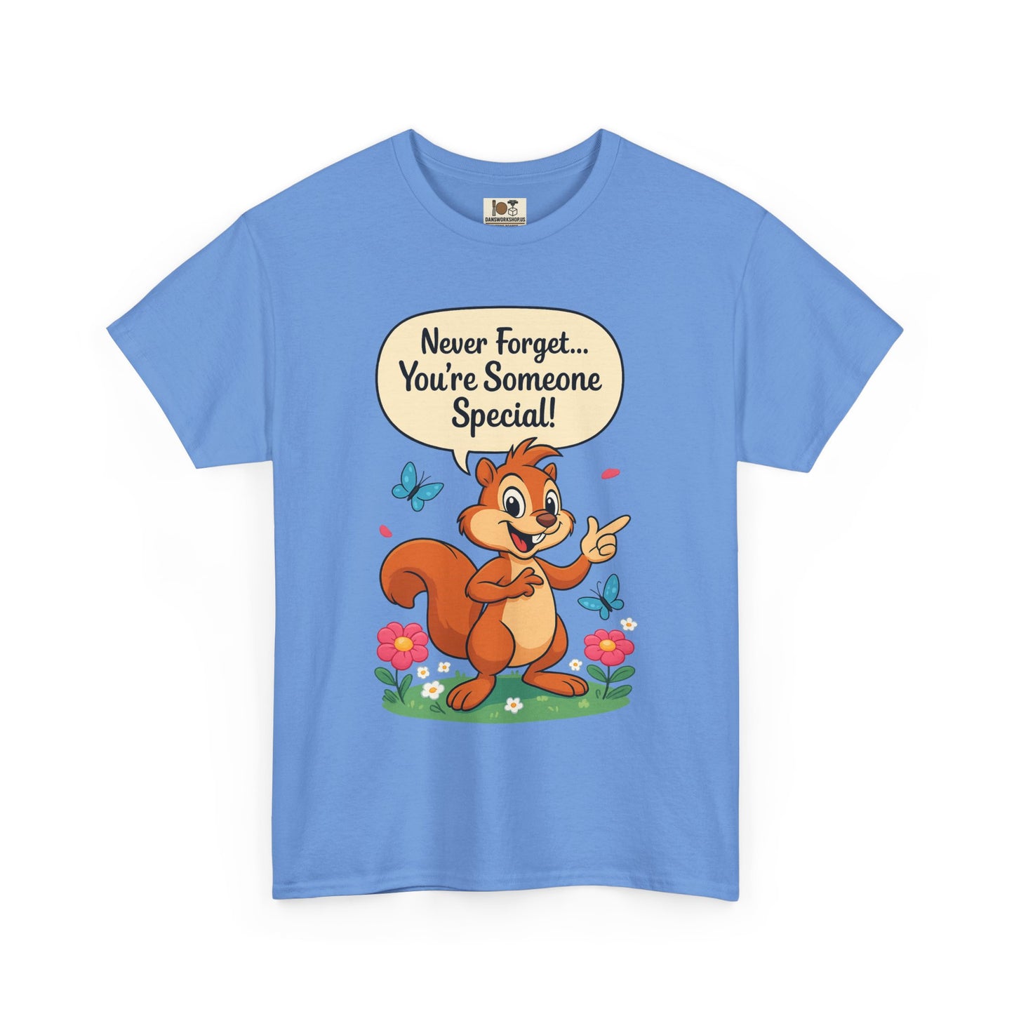 Special Message Unisex Tee, Positive Affirmation Shirt, Cute Squirrel Graphic Tee, Gift for Friends, Everyday Casual Wear