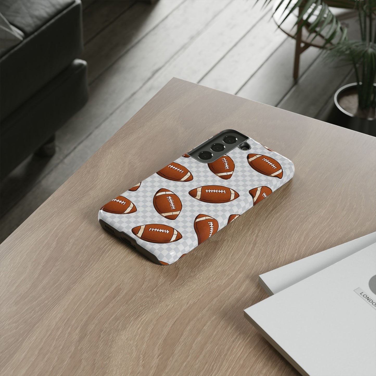 Football Phone Case, Tough Cases for Sports Fans, Unique Gift for Football Lovers, Protective Decor, Athletic Accessories