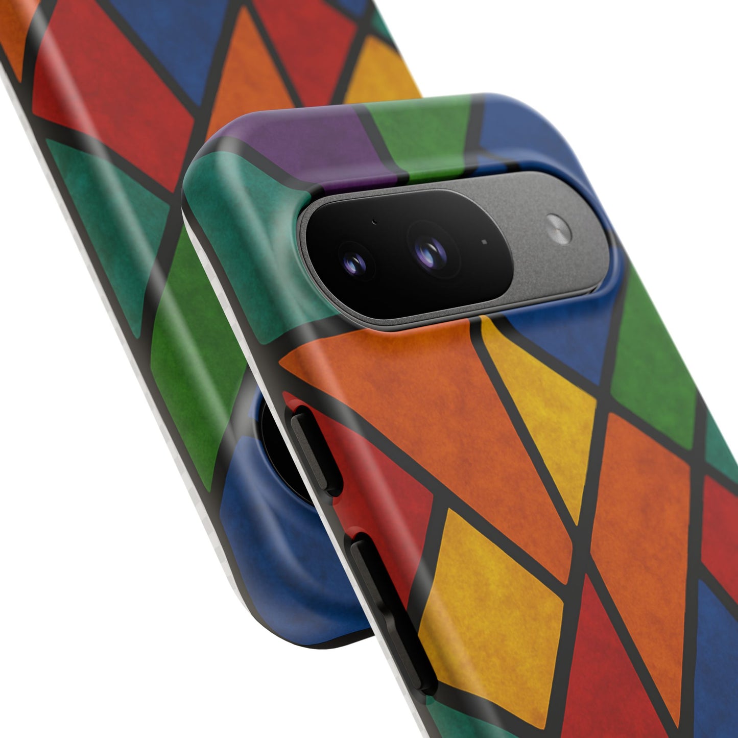 Colorful Phone Case, Stained Glass Pattern, Artistic Phone Cover, Unique Smartphone Protection, Vibrant Gift for All Occasions