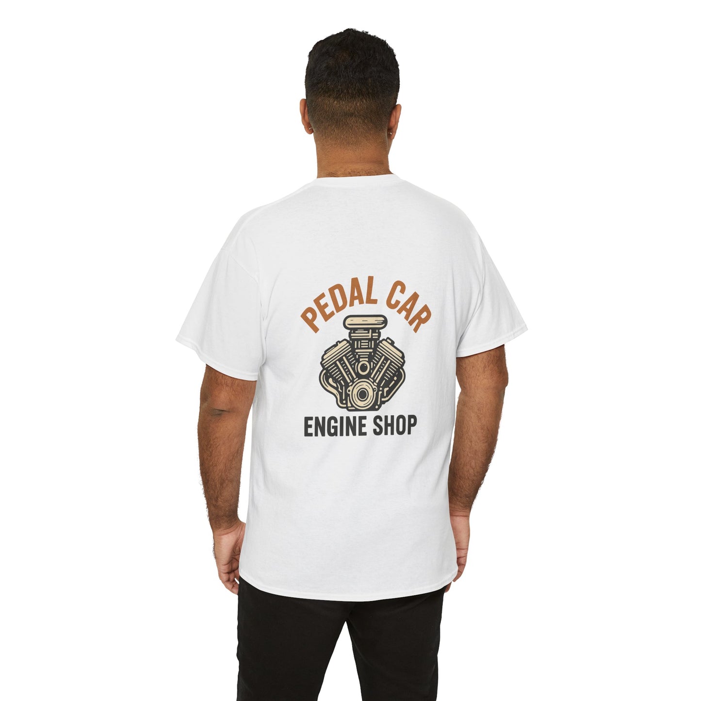 Vintage Pedal Car Engine Shop Tee | Classic Car Lover Gift, Unisex Cotton T-Shirt, Retro Car Enthusiast Apparel, Father's Day Gift
