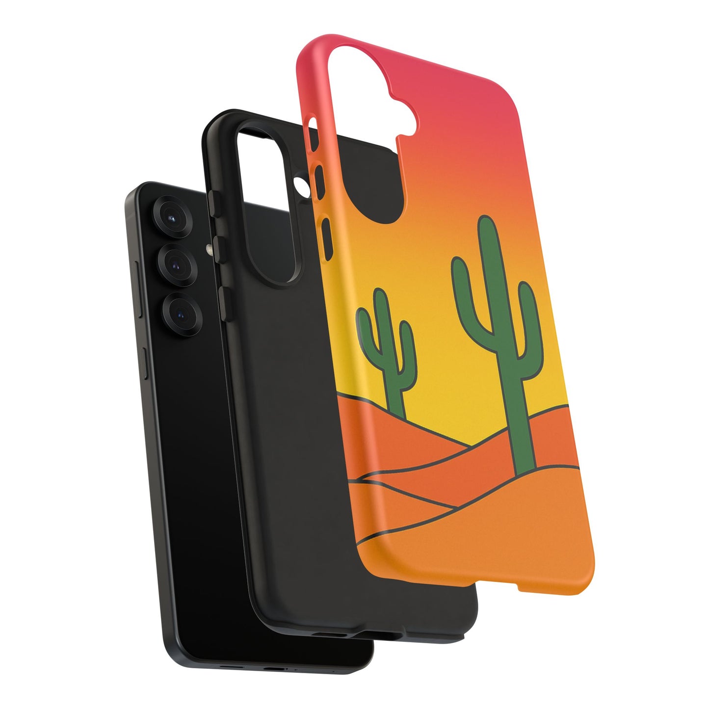 Desert Vibes Phone Case, Tough Cases, Cactus Design, Colorful Phone Cover, Summer Aesthetic, Unique Gift Idea