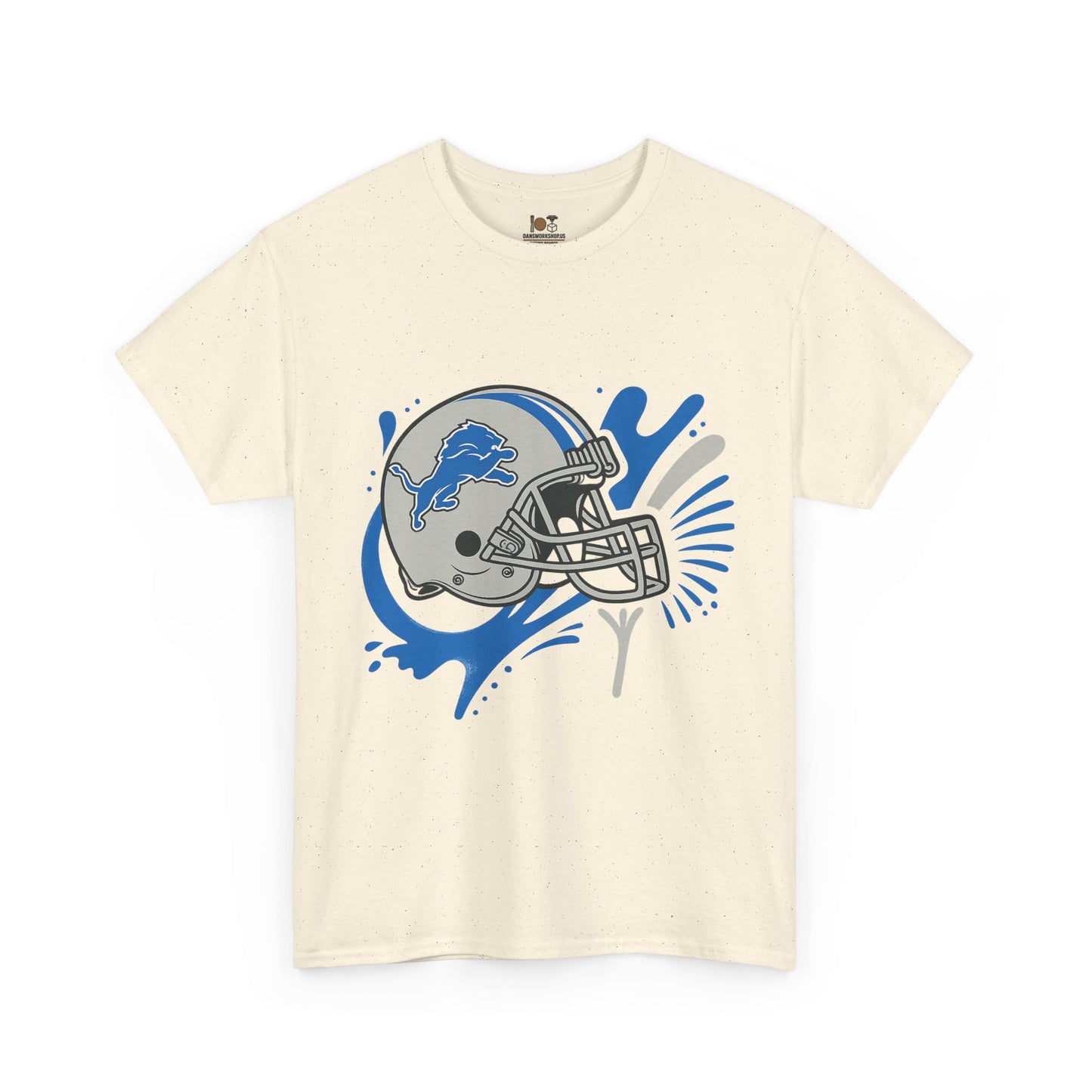 Detroit Lions Fan Heavy Cotton Tee, Sports Apparel, Gift for Gamers, Casual Wear, Team Spirit Shirt