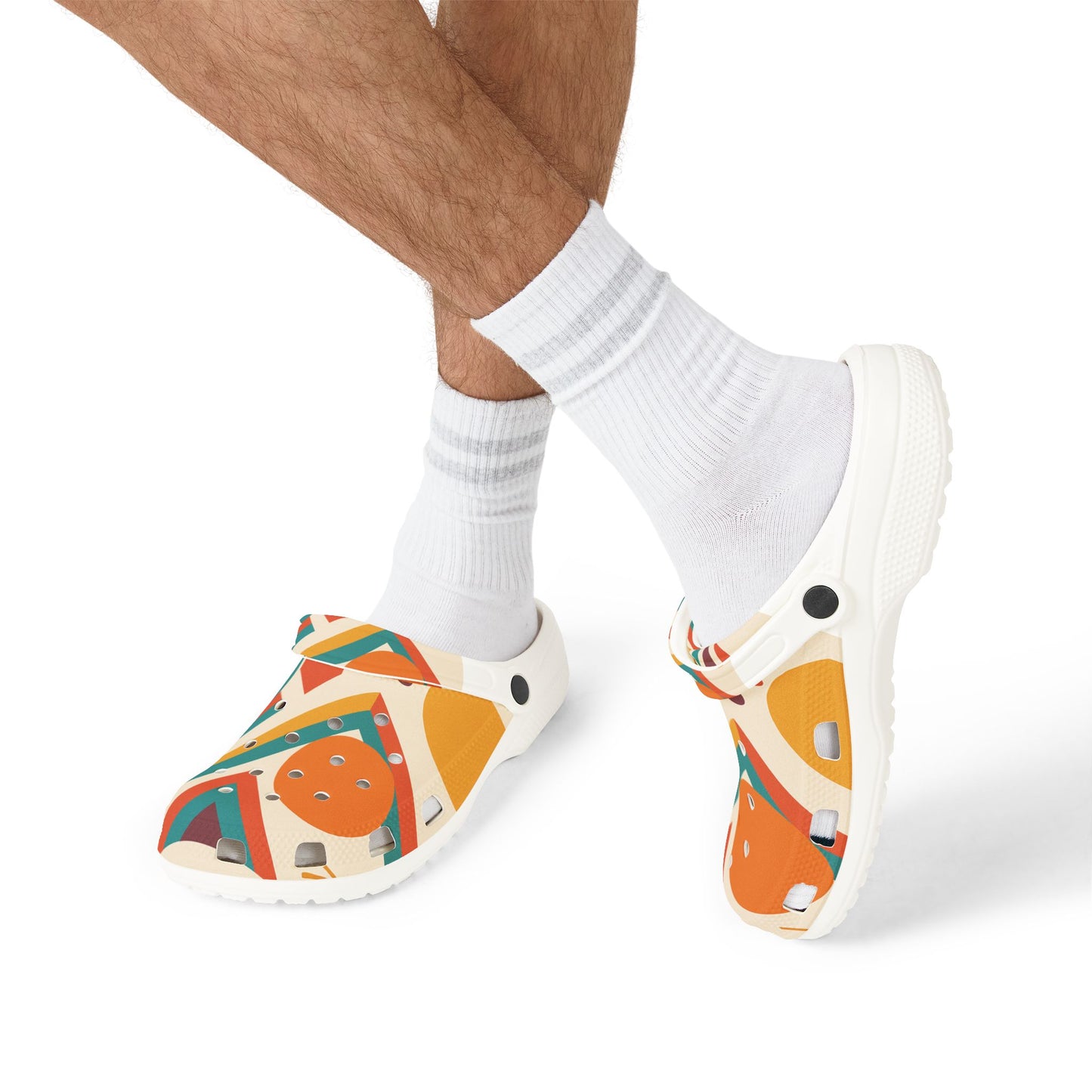 Vibrant EVA Foam Rubber Clogs, Fun Slip-On Shoes, Colorful Patterned Footwear, Casual Summer Shoes, Unique Garden Clogs