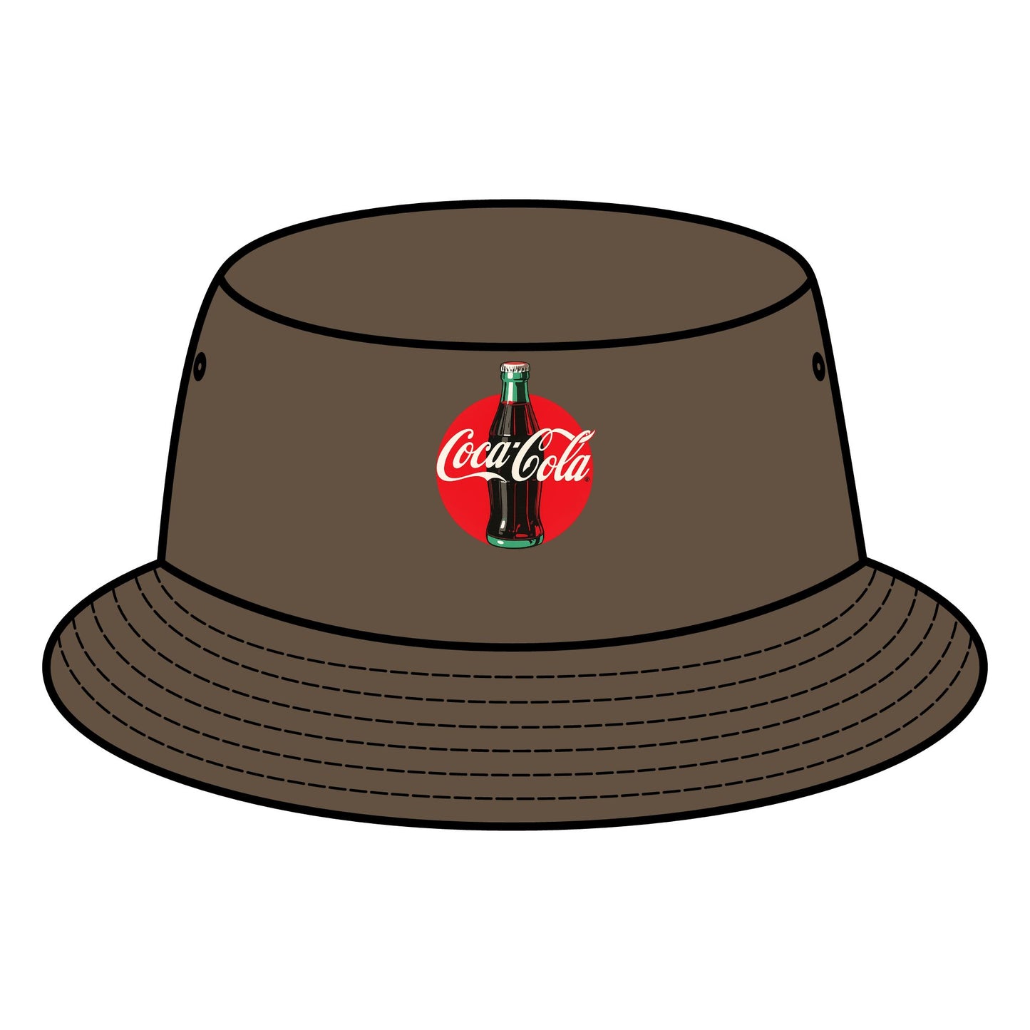 Retro Coca-Cola Bucket Hat, Vintage Style Hat, Summer Accessory, Festival Wear, Gift for Coca-Cola Fans, Stylish Sun Protection