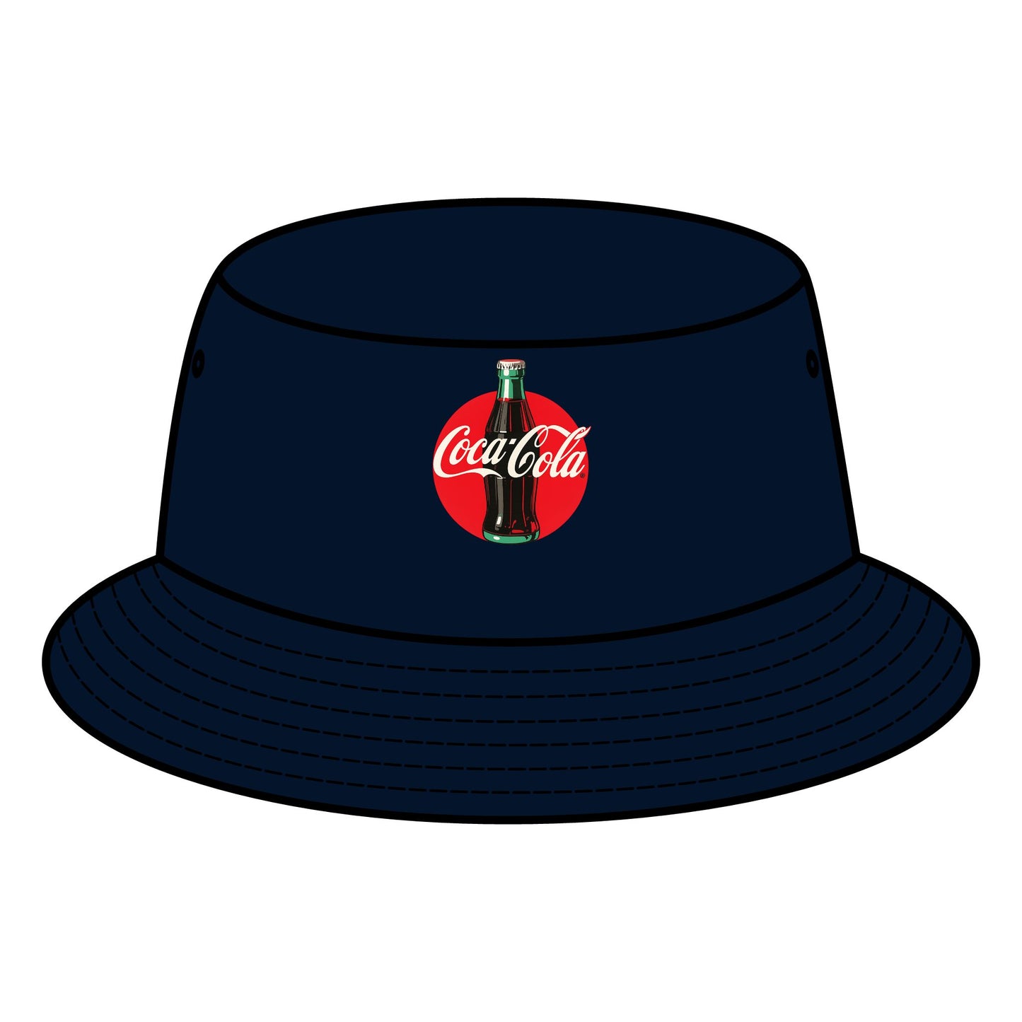 Retro Coca-Cola Bucket Hat, Vintage Style Hat, Summer Accessory, Festival Wear, Gift for Coca-Cola Fans, Stylish Sun Protection