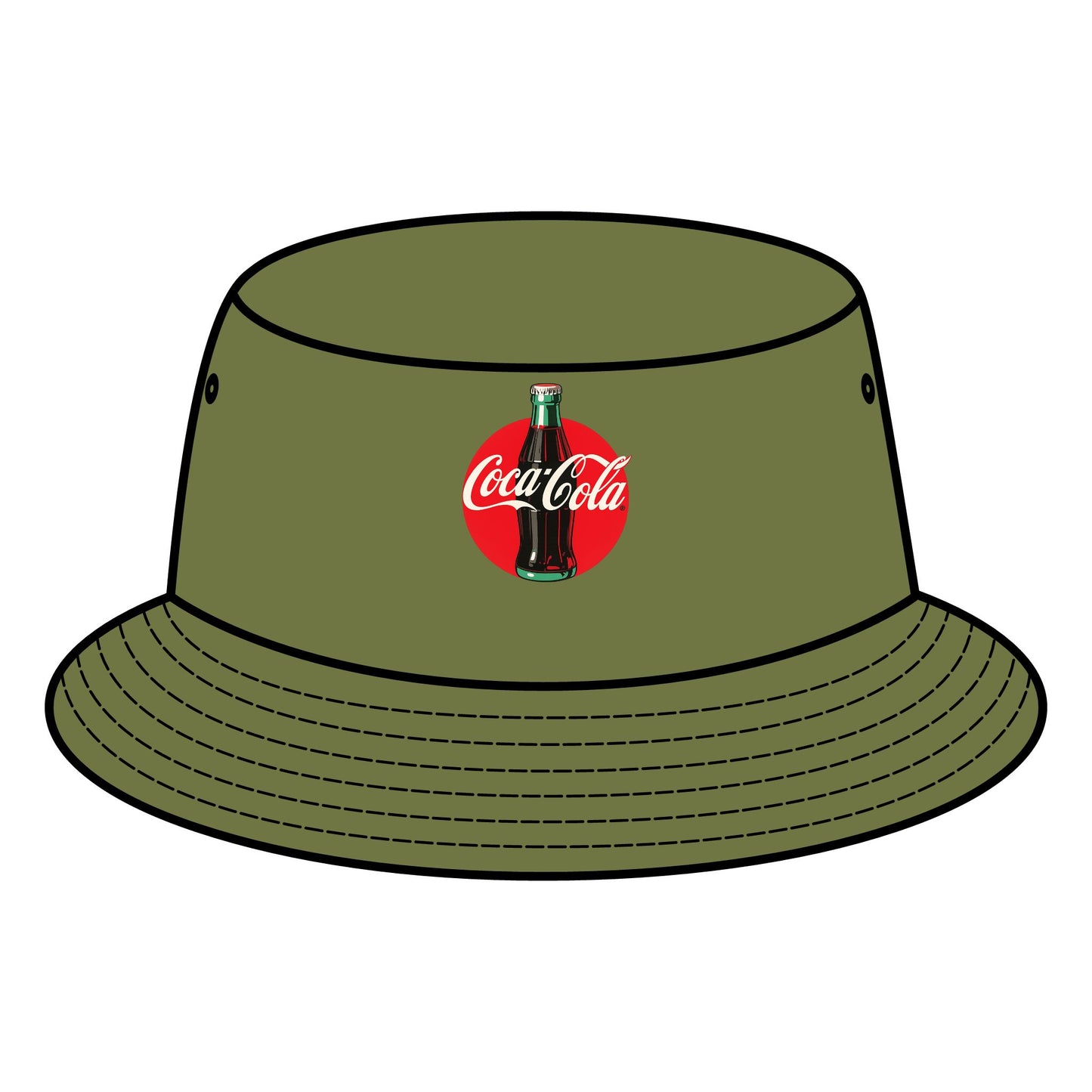 Retro Coca-Cola Bucket Hat, Vintage Style Hat, Summer Accessory, Festival Wear, Gift for Coca-Cola Fans, Stylish Sun Protection