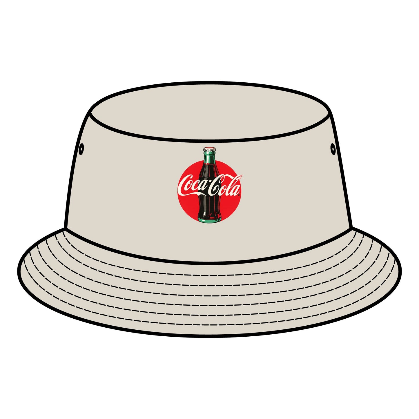 Retro Coca-Cola Bucket Hat, Vintage Style Hat, Summer Accessory, Festival Wear, Gift for Coca-Cola Fans, Stylish Sun Protection