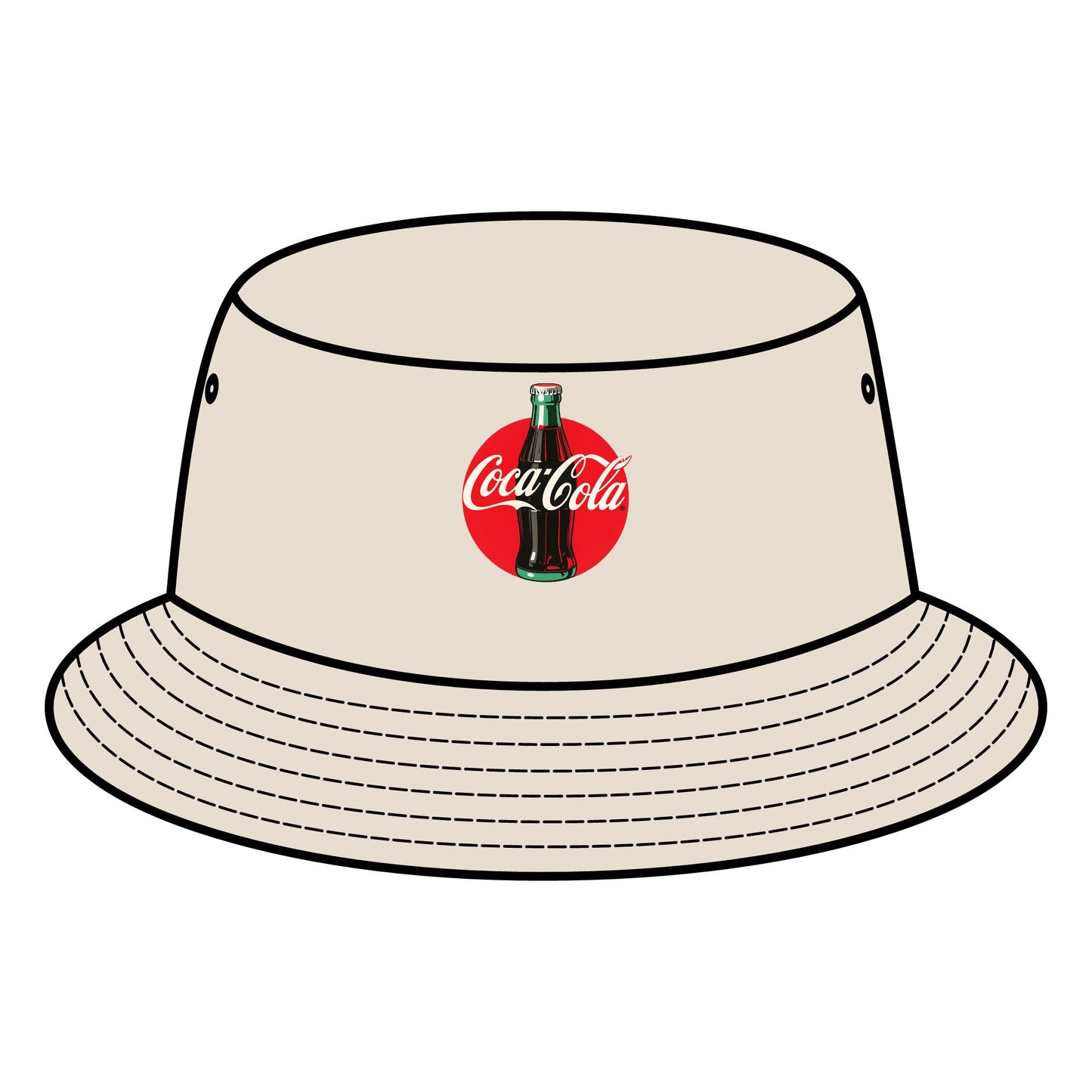 Retro Coca-Cola Bucket Hat, Vintage Style Hat, Summer Accessory, Festival Wear, Gift for Coca-Cola Fans, Stylish Sun Protection