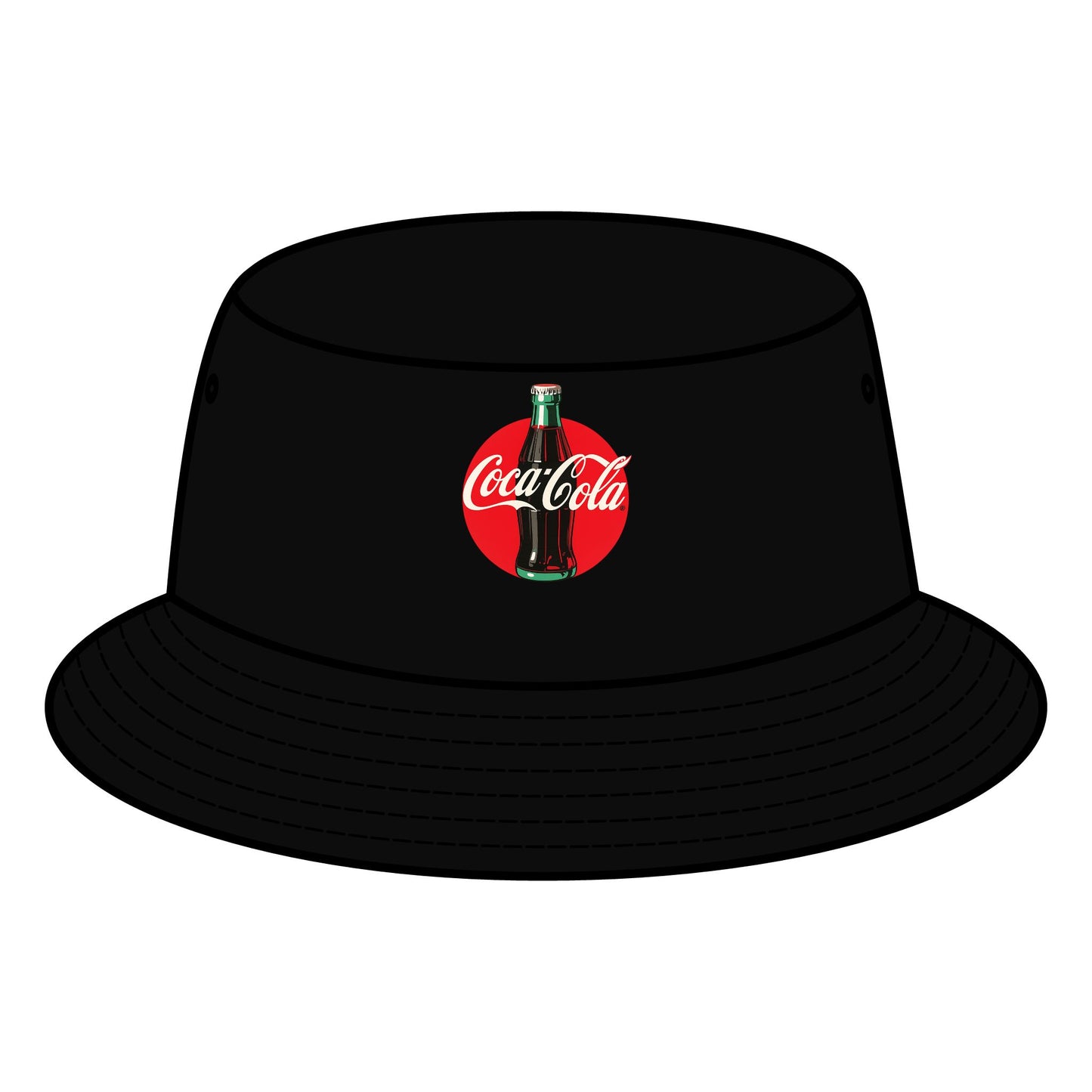 Retro Coca-Cola Bucket Hat, Vintage Style Hat, Summer Accessory, Festival Wear, Gift for Coca-Cola Fans, Stylish Sun Protection