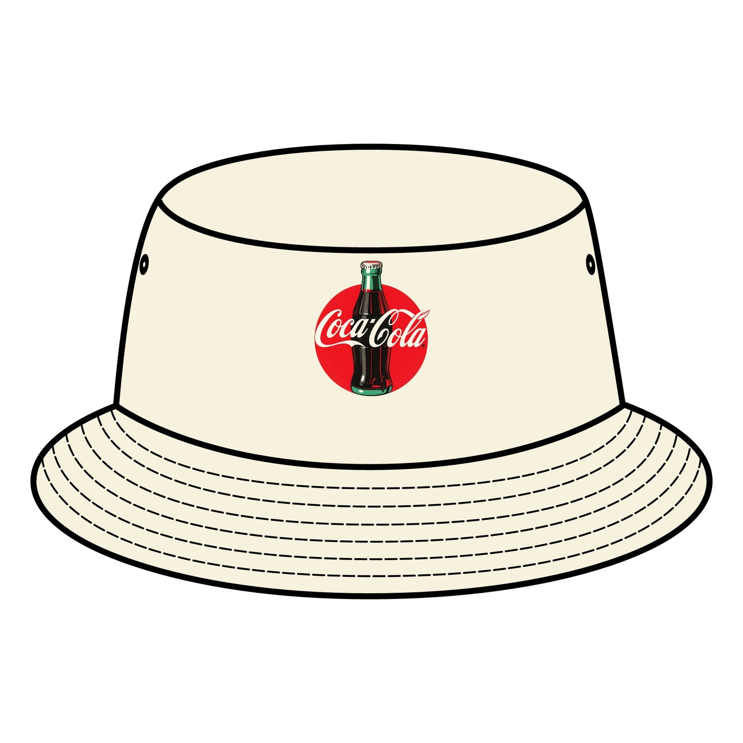 Retro Coca-Cola Bucket Hat, Vintage Style Hat, Summer Accessory, Festival Wear, Gift for Coca-Cola Fans, Stylish Sun Protection