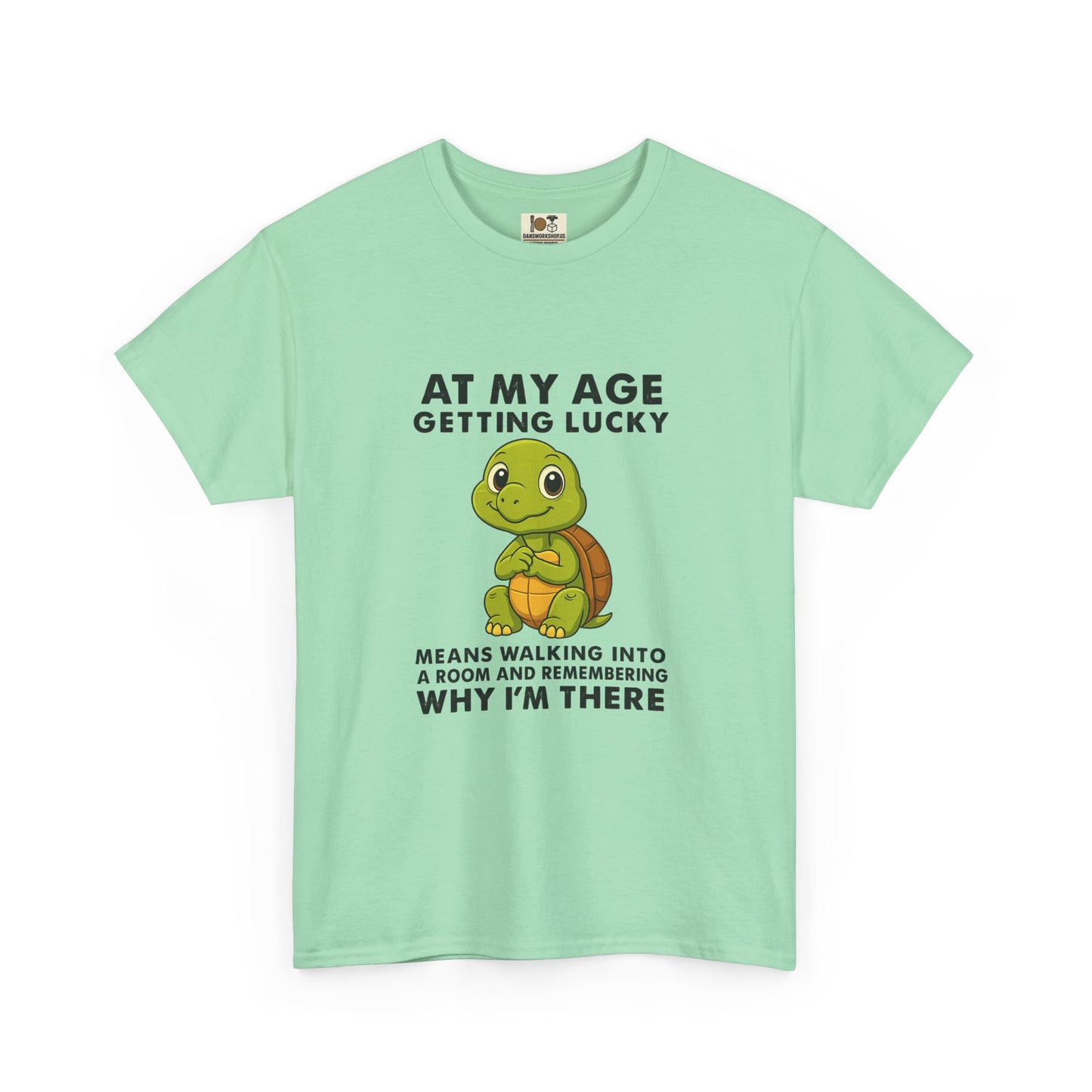 Funny Turtle Tee, Unisex Heavy Cotton T-shirt, Birthday Gift, Perfect for Turtle Lovers, Lighthearted Humor Shirt