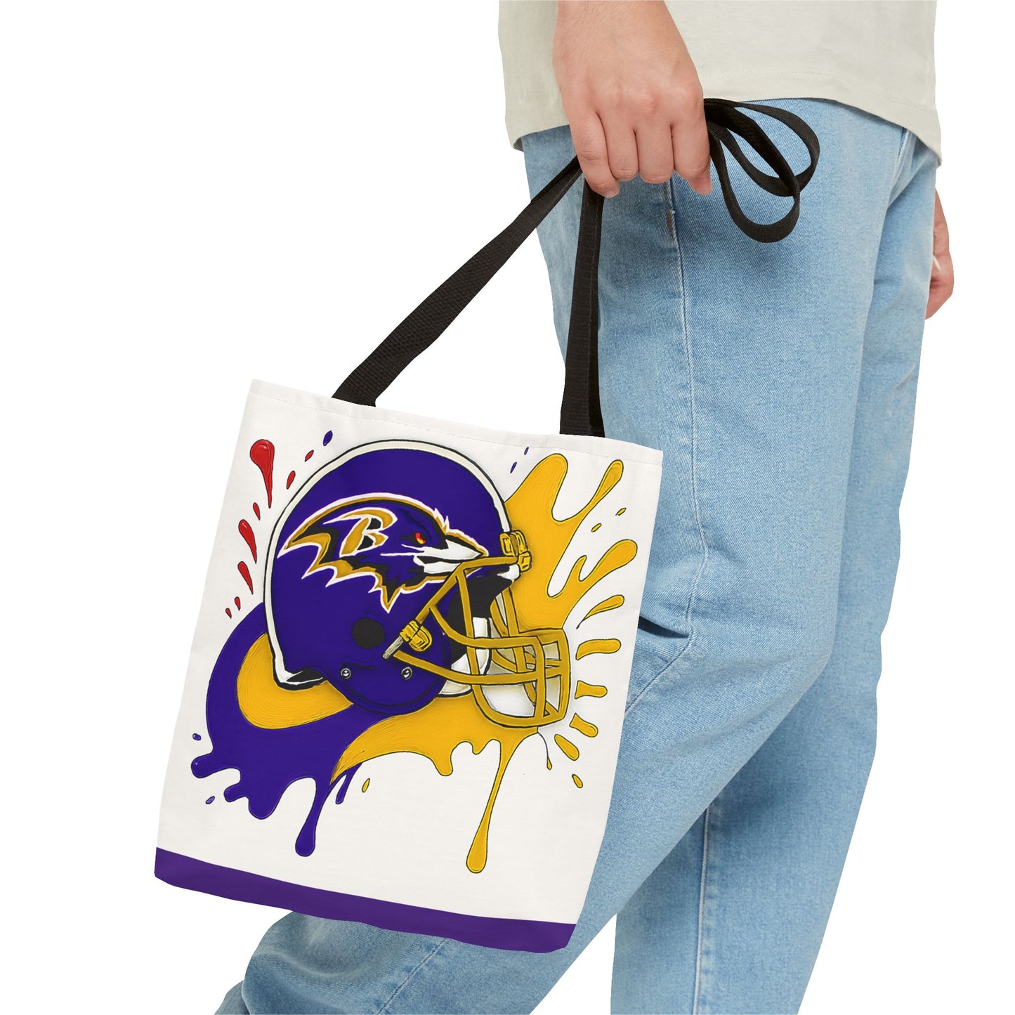 Bold Ravens-Inspired Tote Bag, Football Fan Gift, Sports Tote, Game Day Accessory, Team Spirit Bag, Unique Gift for Her