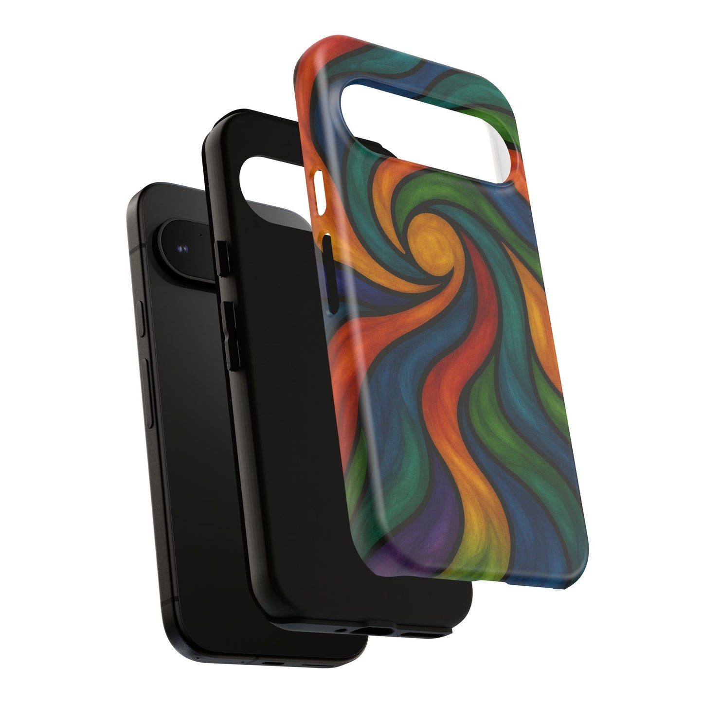 Colorful Swirl Phone Case | Tough Cases, Vibrant Design, Gift for Art Lovers, Funky Case, Unique Phone Accessories