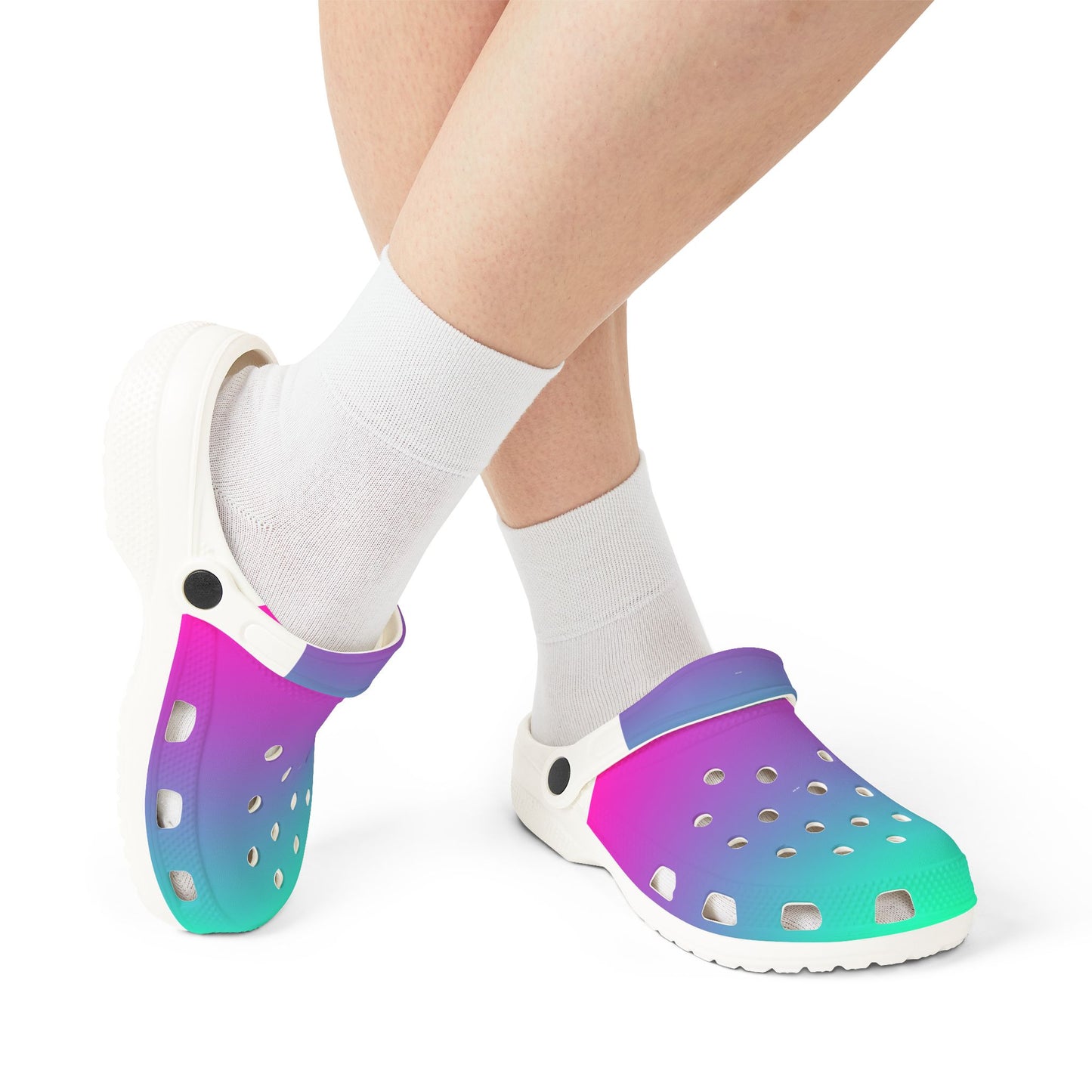 Vibrant AOP EVA Foam Clogs, Trendy Slip-On Shoes for Summer, Beachwear Footwear, Colorful Casual Footwear, Unique Summer Gift