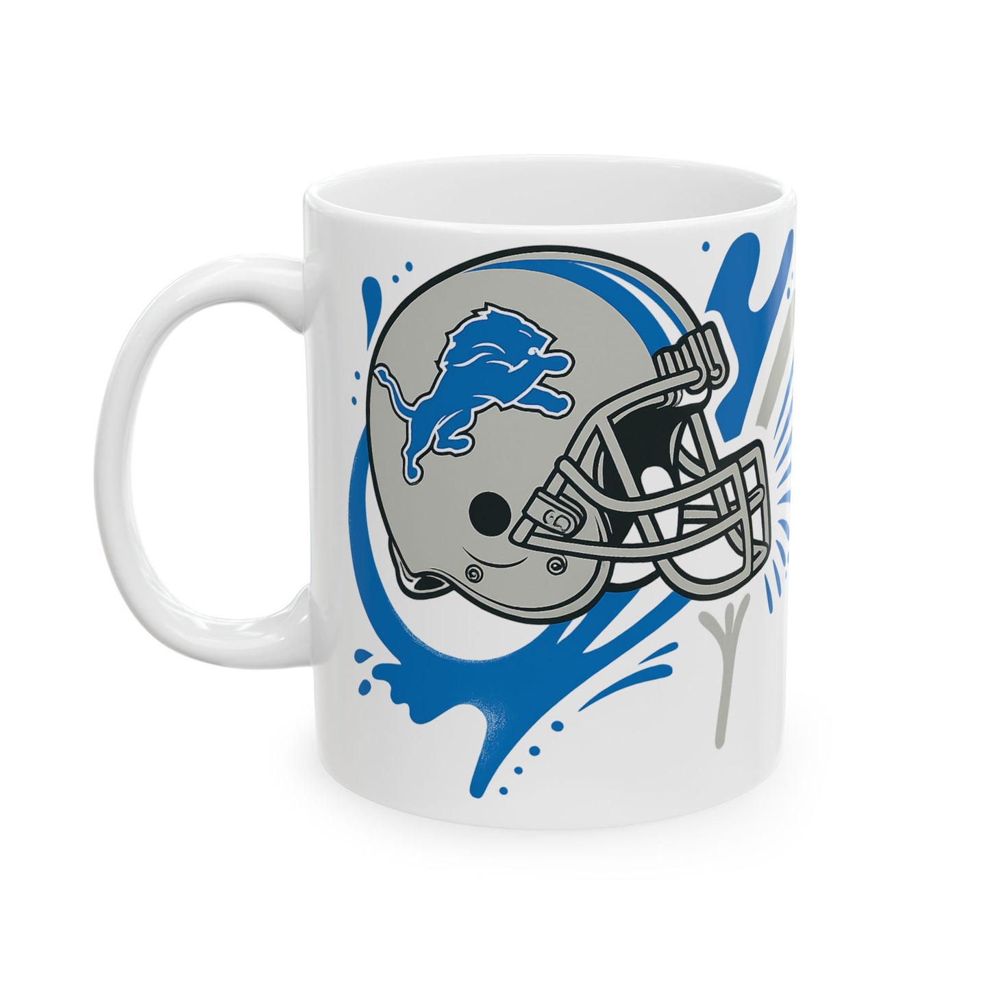 Detroit Lions Ceramic Mug - Perfect for Game Day, Gifts for Fans, NFL Decor, Tailgate Essentials, Sports Collectibles