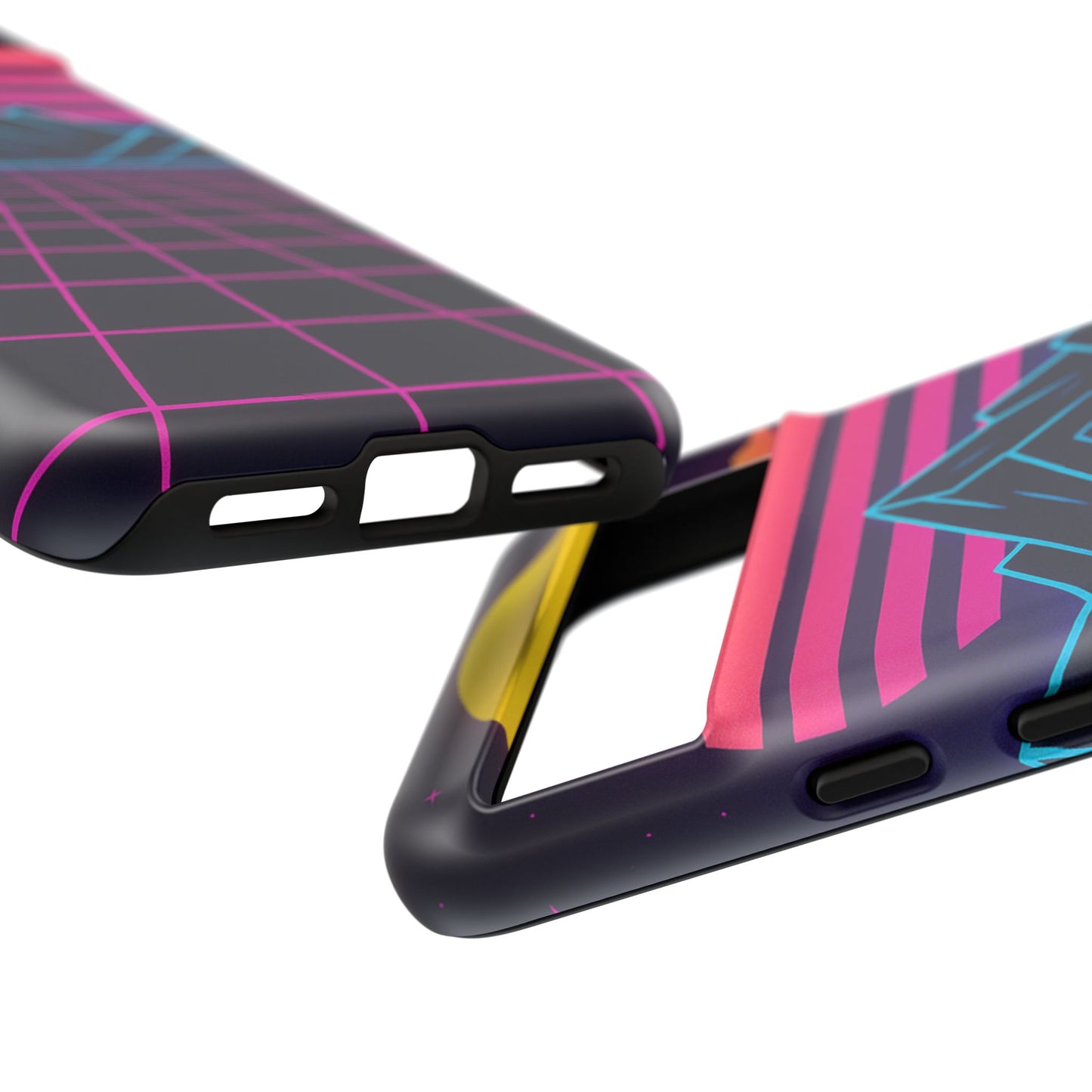 Retro Sunset Phone Case, Vintage Neon Case, 80s Aesthetic Cover, Gift for Tech Lovers, Unique Phone Accessories