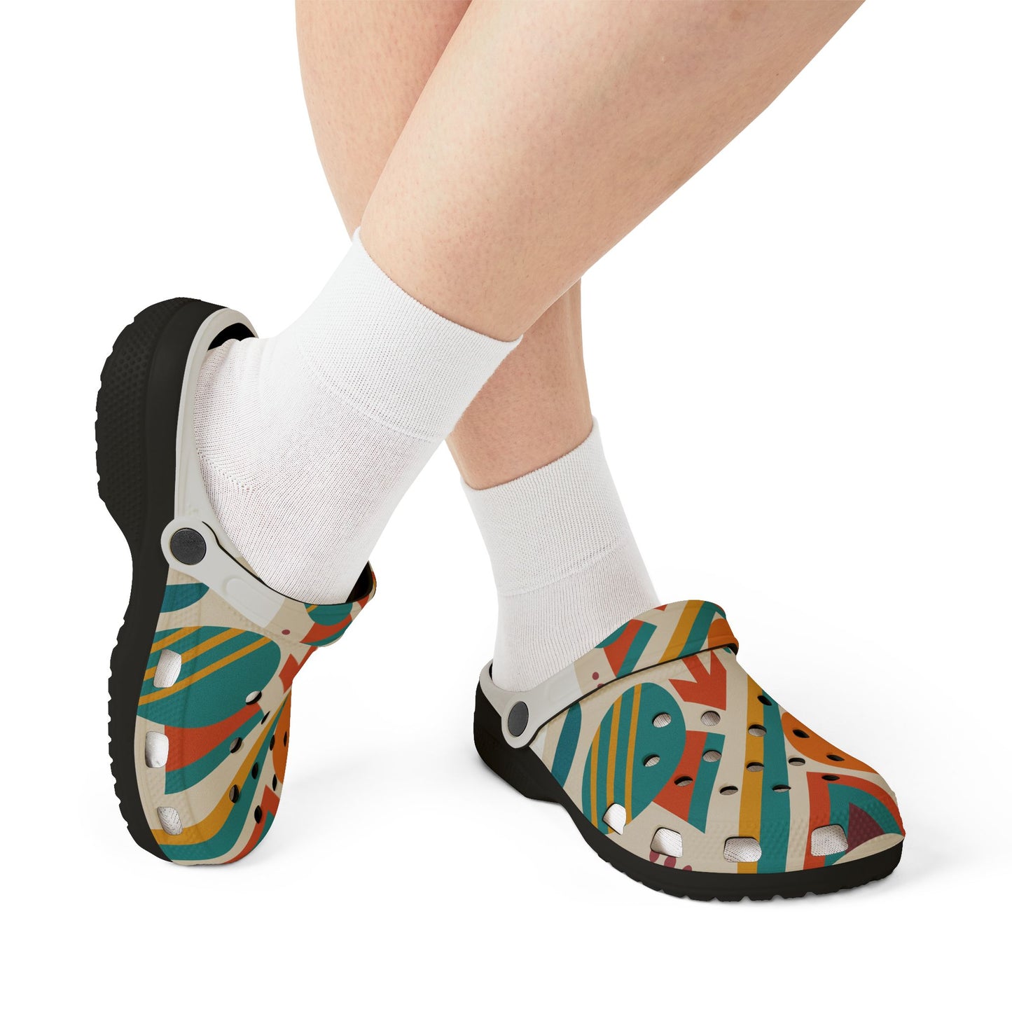 Vibrant EVA Foam Rubber Clogs, Fun Slip-On Shoes, Colorful Patterned Footwear, Casual Summer Shoes, Unique Garden Clogs