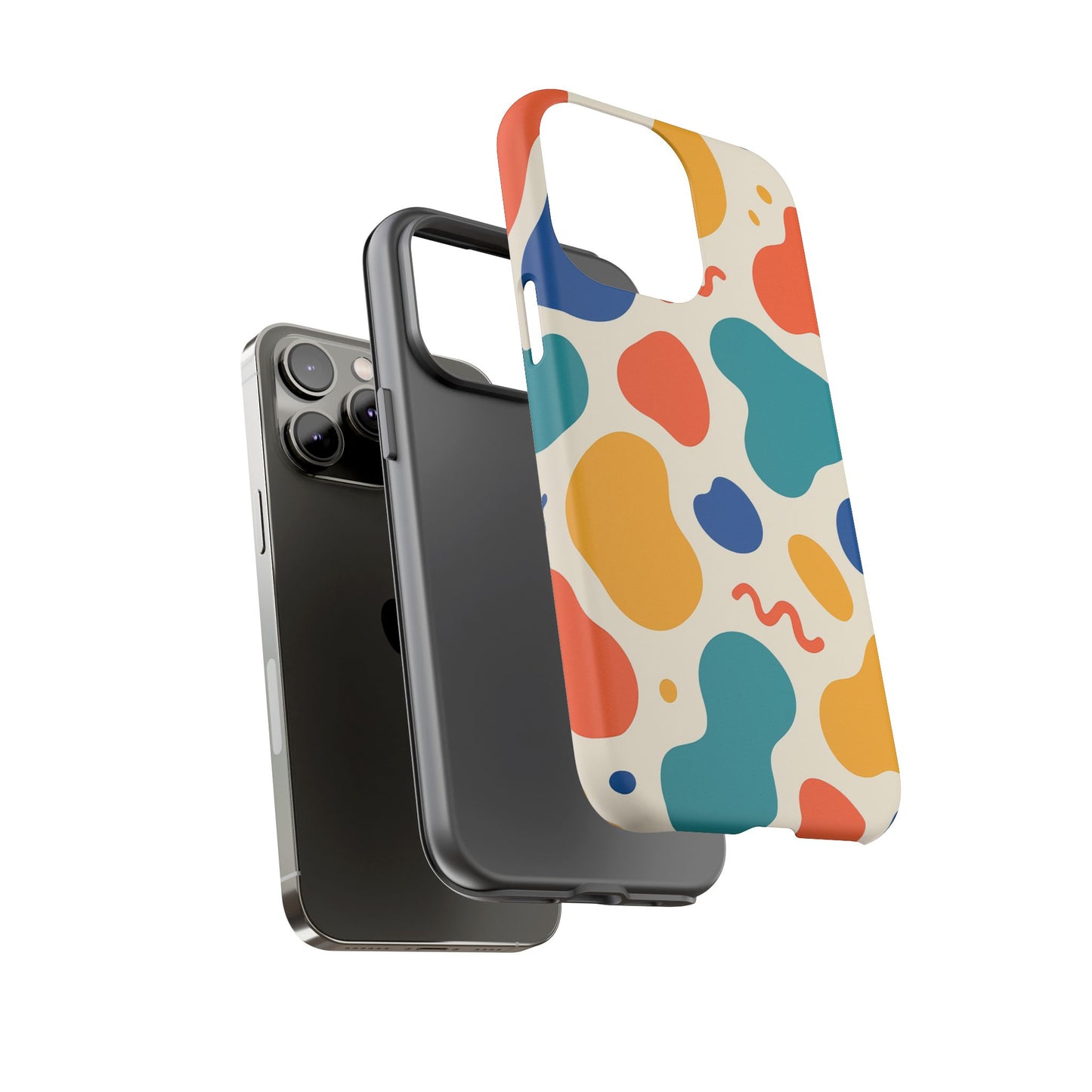 Colorful Phone Case with Abstract Design, Stylish Phone Cover, Trendy Tech Accessory for Her, Unique Gift Idea, Fun Patterned Case
