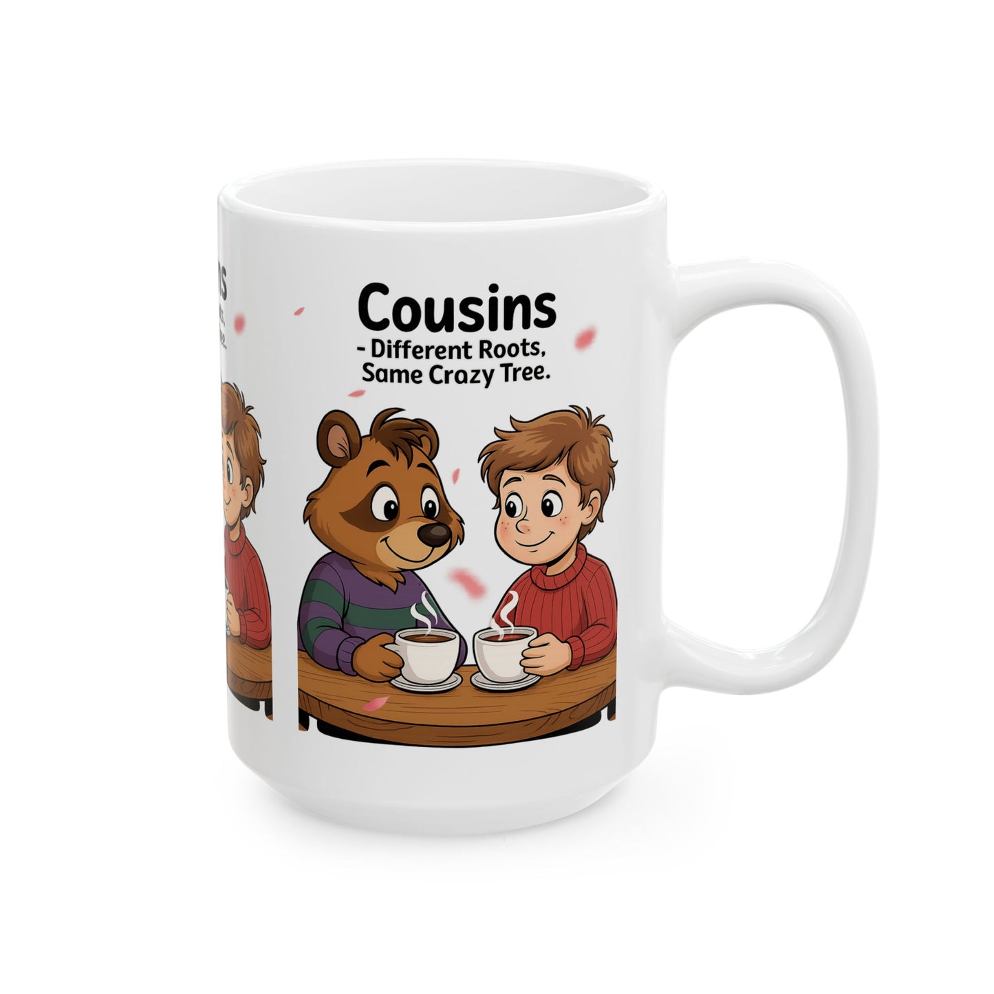 Cousins Ceramic Mug - Perfect Gift for Family, Cousin Reunion, Birthday, Just Because, Cute Bear Design