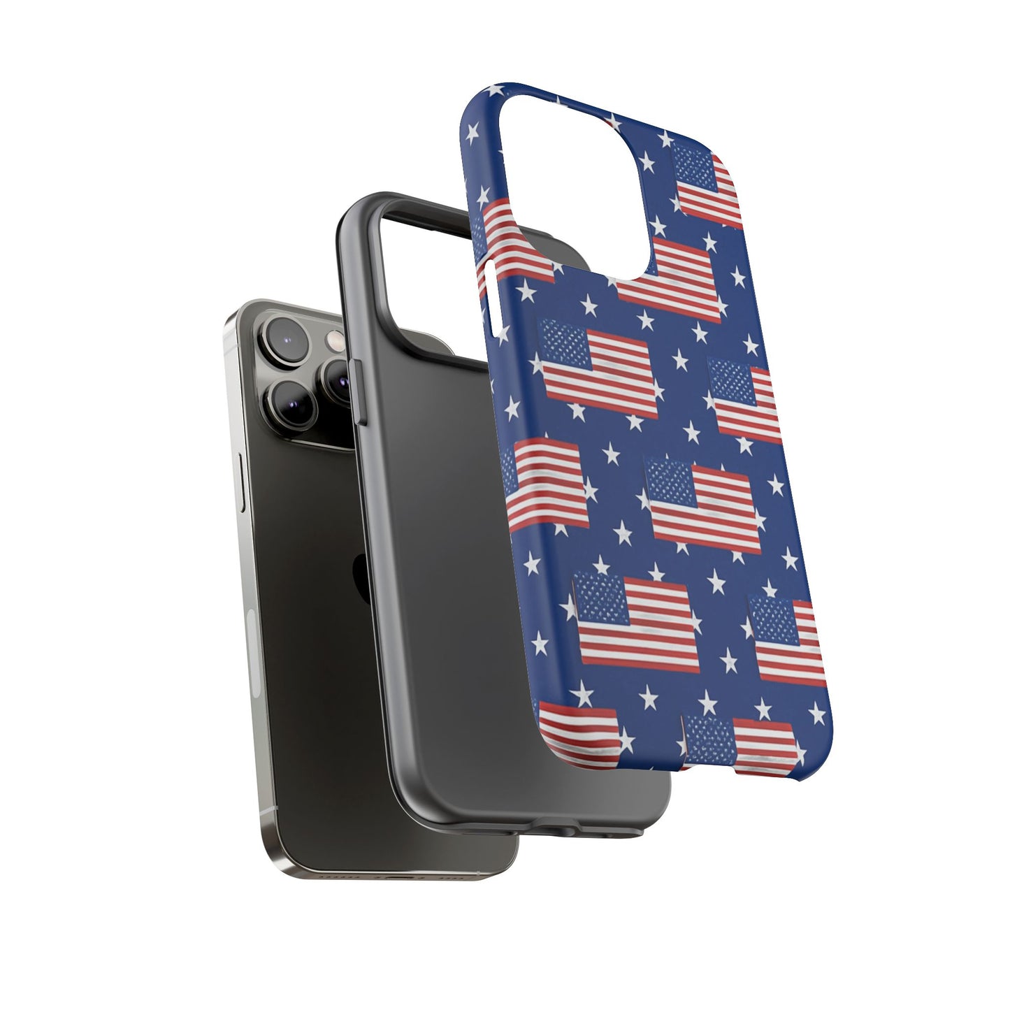 Patriotic Phone Case, Independence Day Accessories, American Flag Design, Star-Spangled Cover, Summer BBQ Gift