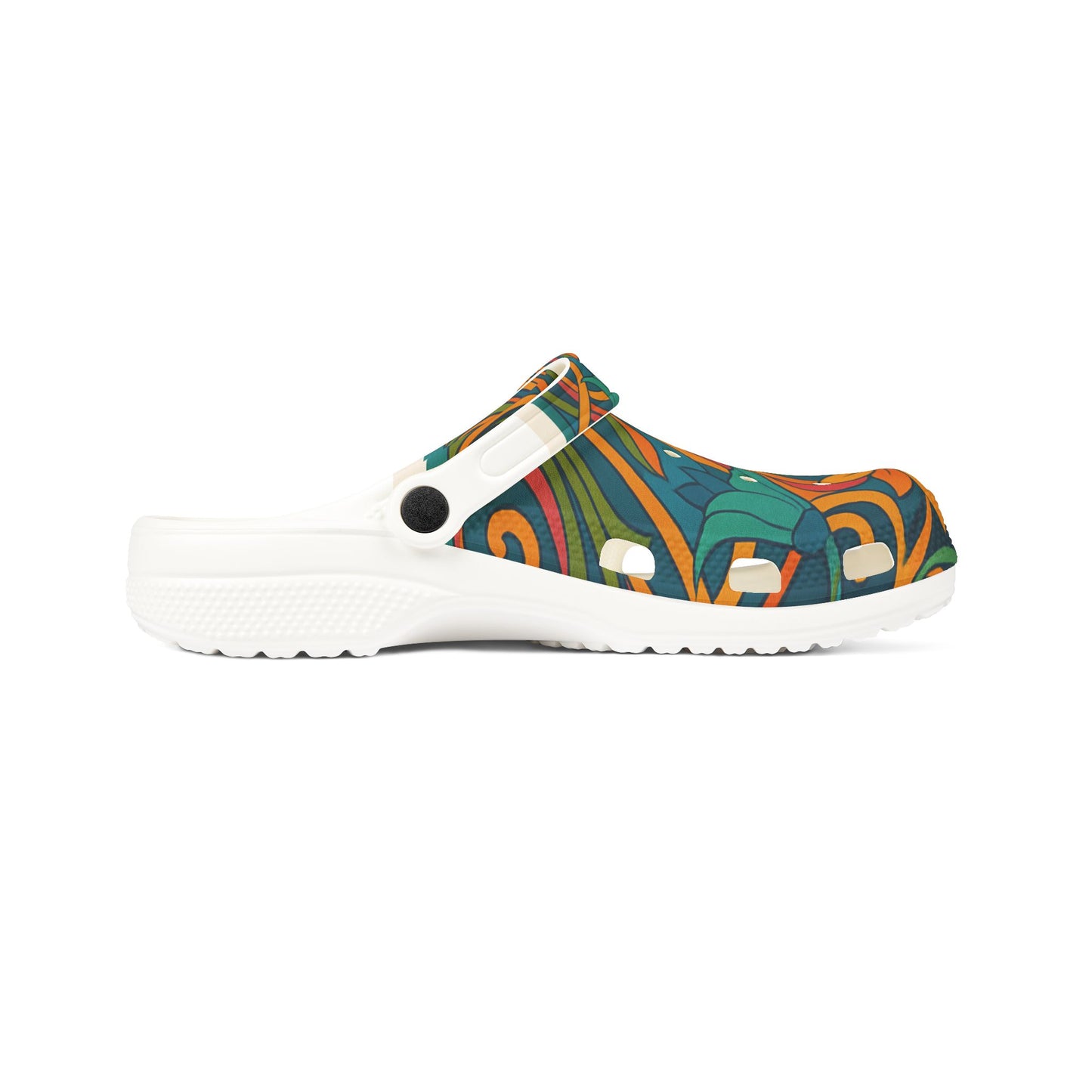 Colorful Floral EVA Foam Shoes, Summer Clogs, Garden Slip-Ons, Outdoor Footwear, Funky Comfort Shoes