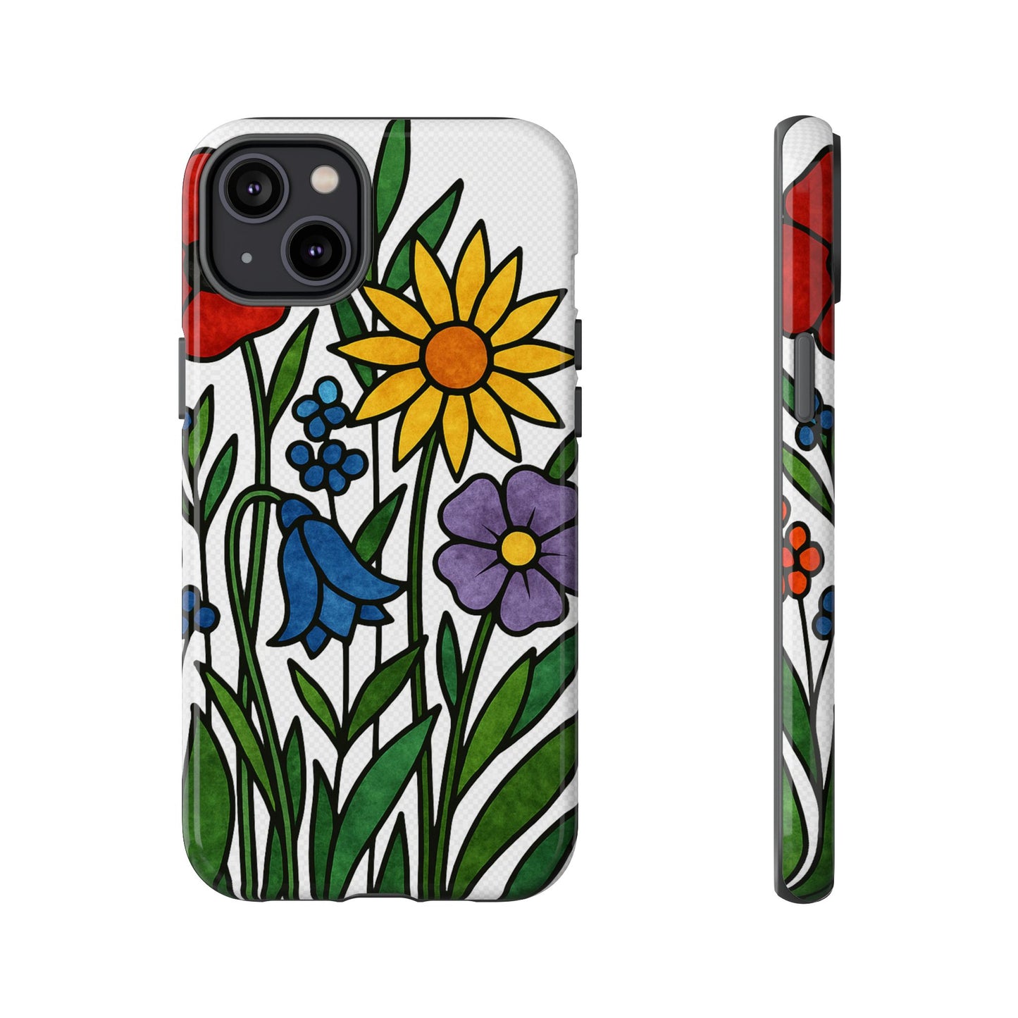 Floral Phone Case, Vibrant Flower Design, Tough Protection, Gift for Nature Lovers, Spring Decor