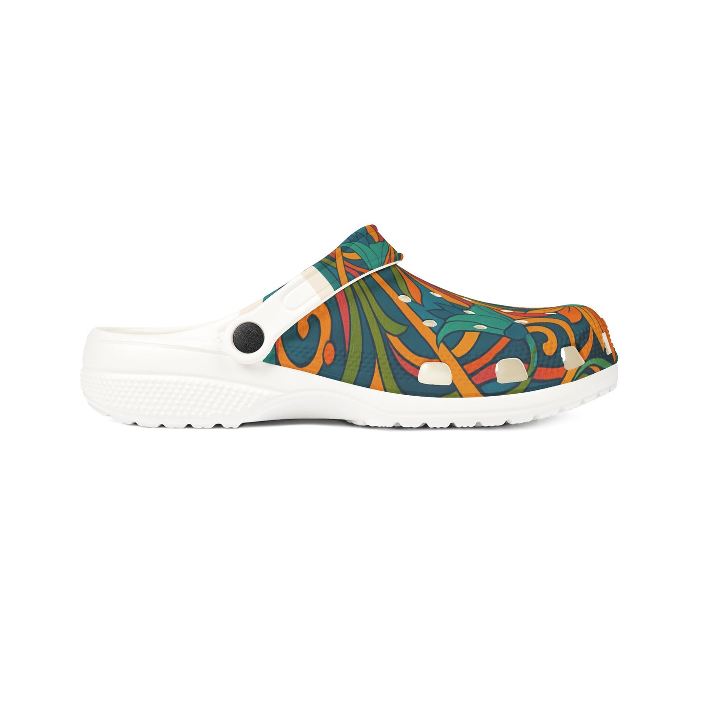 Colorful Floral EVA Foam Shoes, Summer Clogs, Garden Slip-Ons, Outdoor Footwear, Funky Comfort Shoes