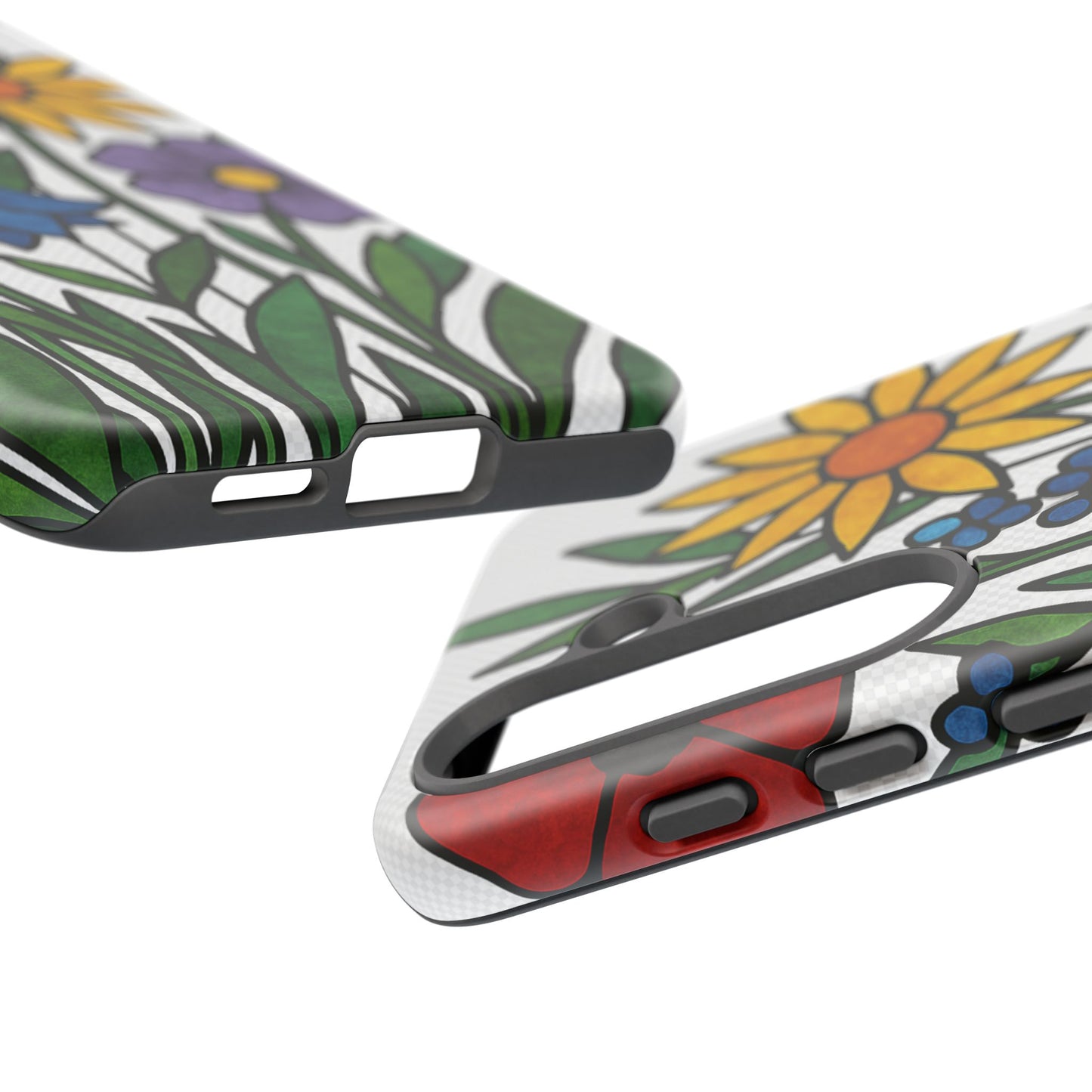 Floral Phone Case, Vibrant Flower Design, Tough Protection, Gift for Nature Lovers, Spring Decor
