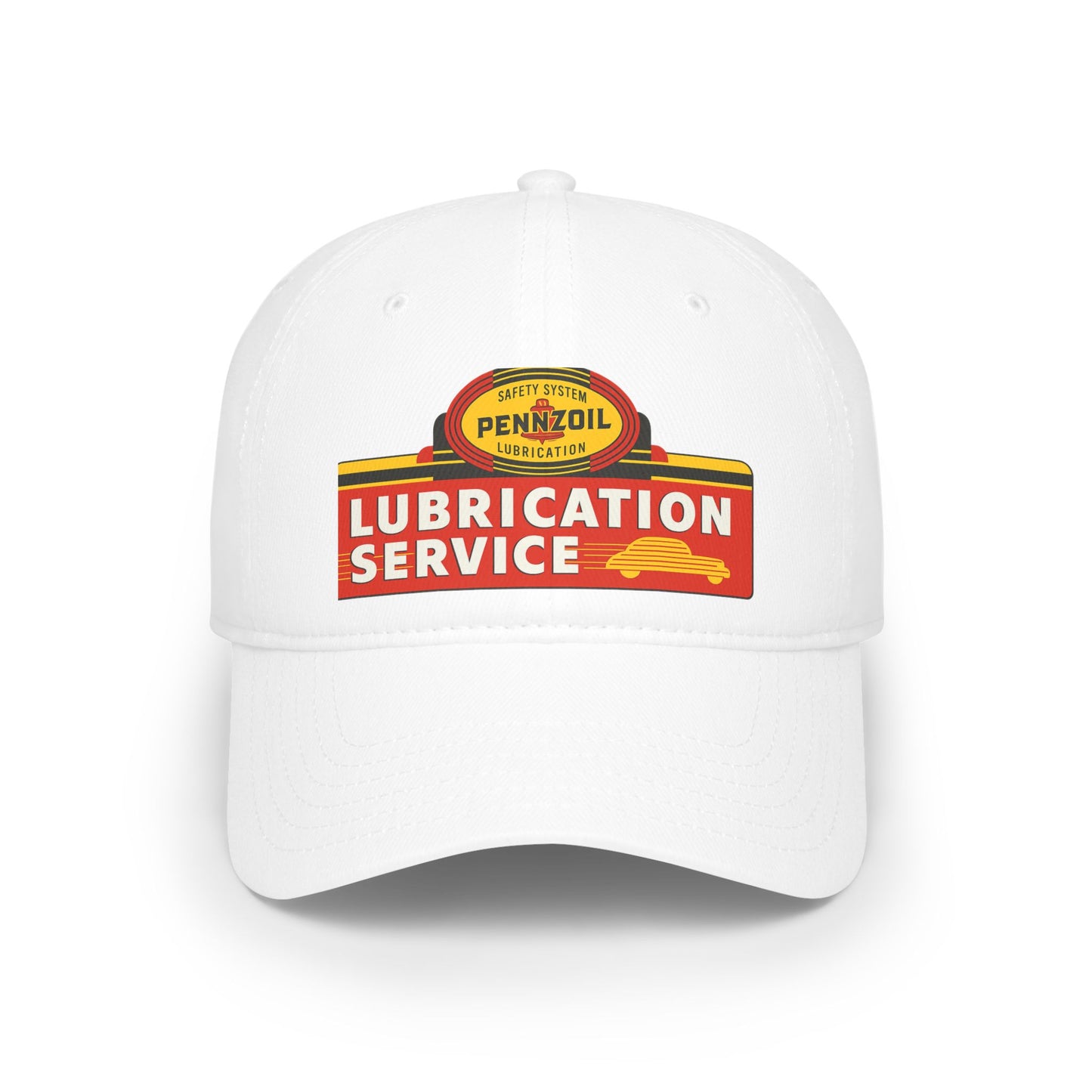 Vintage Lubrication Service Baseball Cap, Classic Red Cap, Automotive Hat, Gift for Car Lovers, Father's Day Accessory