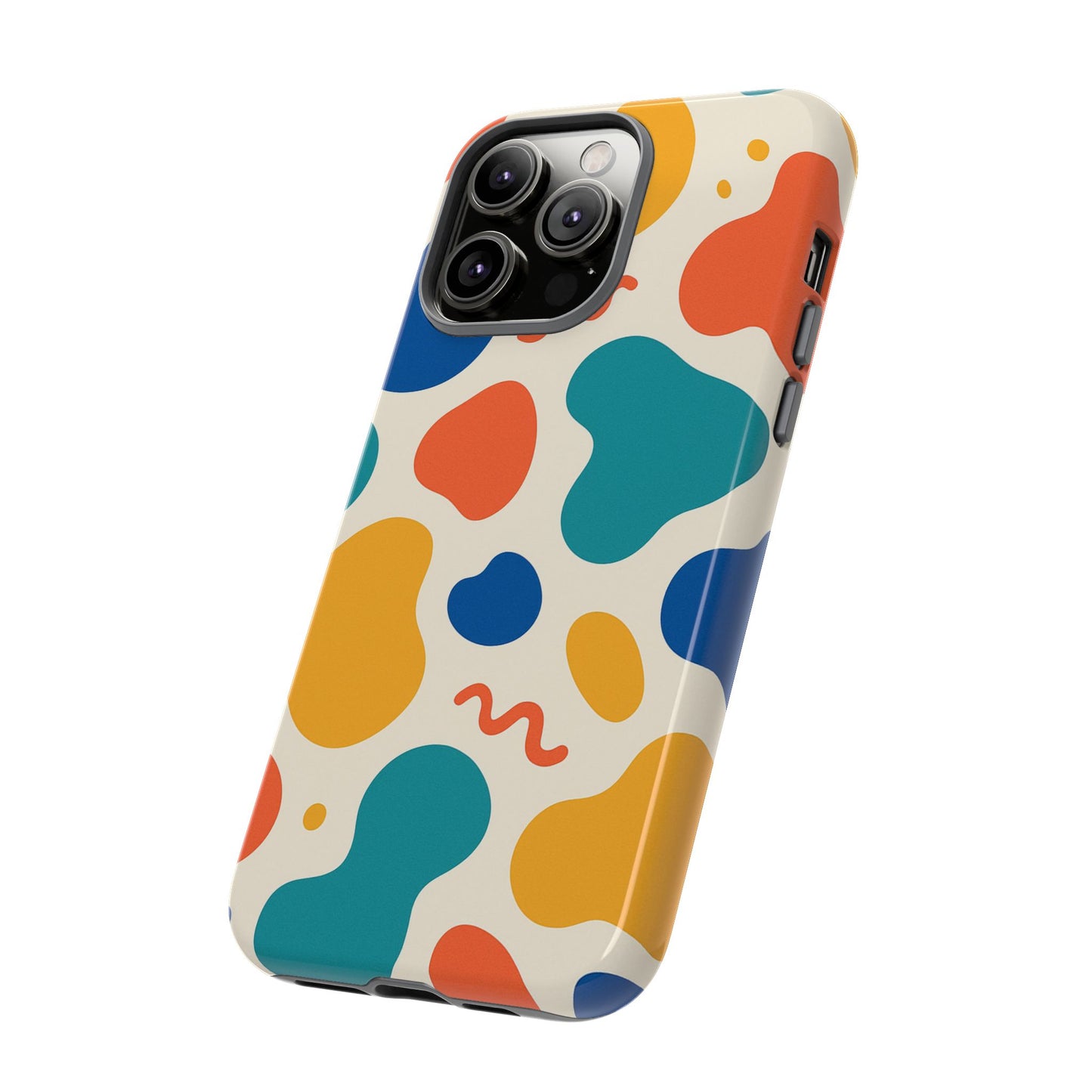 Colorful Phone Case with Abstract Design, Stylish Phone Cover, Trendy Tech Accessory for Her, Unique Gift Idea, Fun Patterned Case