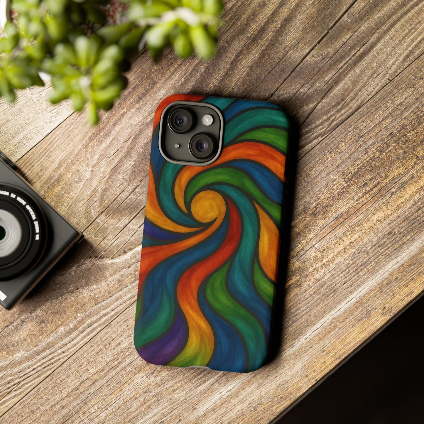 Colorful Swirl Phone Case | Tough Cases, Vibrant Design, Gift for Art Lovers, Funky Case, Unique Phone Accessories