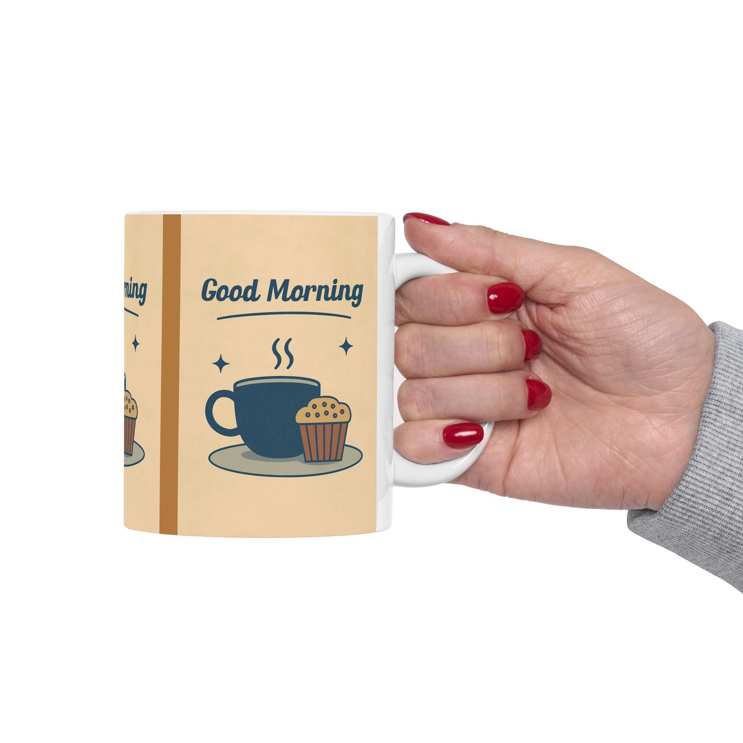Good Morning Ceramic Mug, Coffee Lover Gift, Tea Mug, Breakfast Reminder, Cozy Kitchen Decor, Perfect for Birthdays, Anniversaries