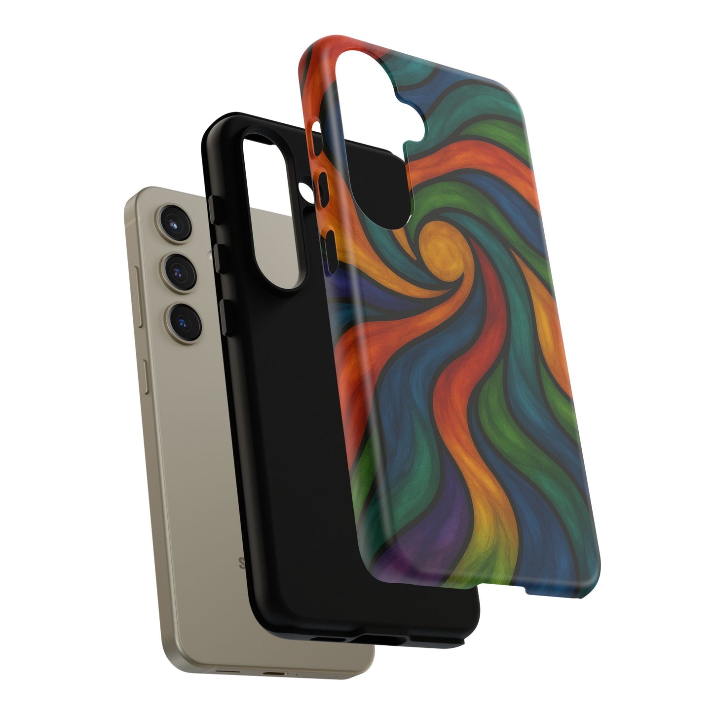 Colorful Swirl Phone Case | Tough Cases, Vibrant Design, Gift for Art Lovers, Funky Case, Unique Phone Accessories