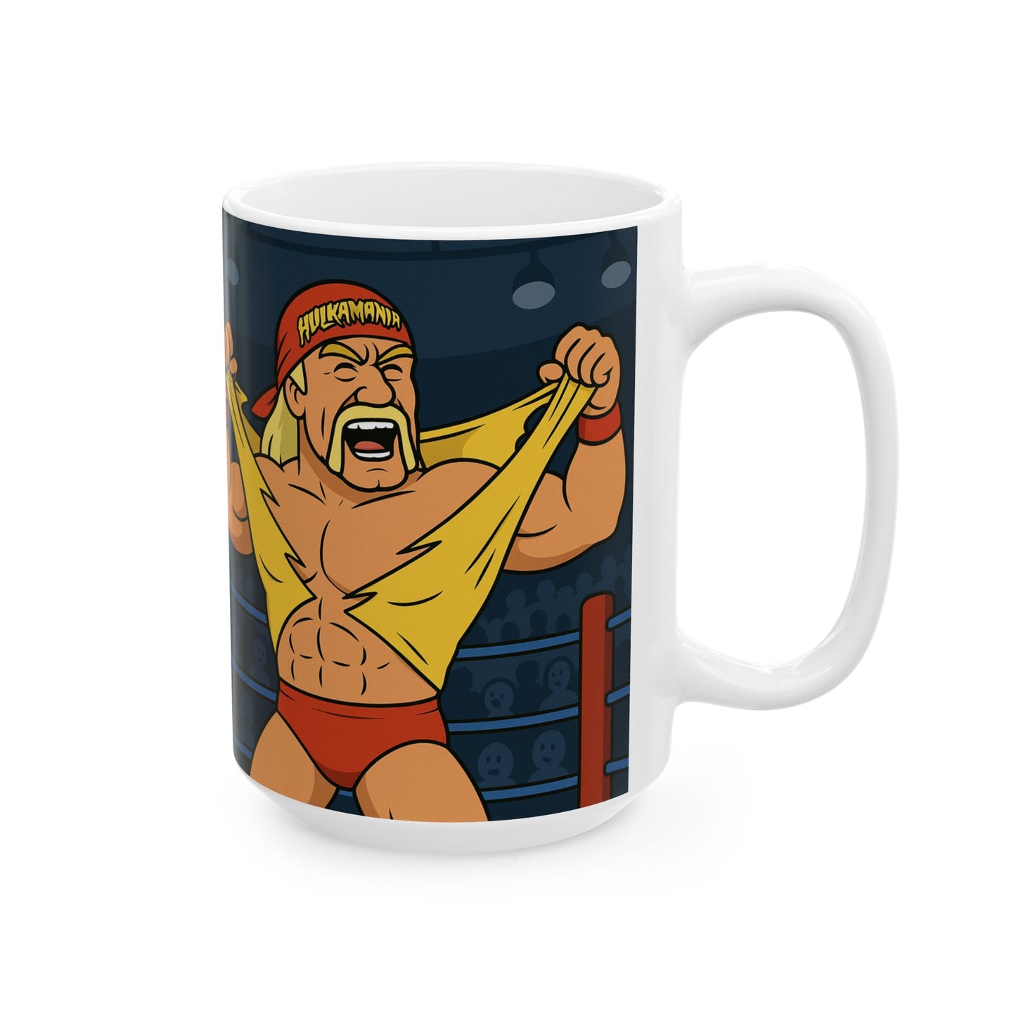 Hilarious Wrestling Mug, Funny Gift for Fans, Coffee Cup for Home or Office, Unique Gag Gift, Birthday & Holiday Present, hulk hogan