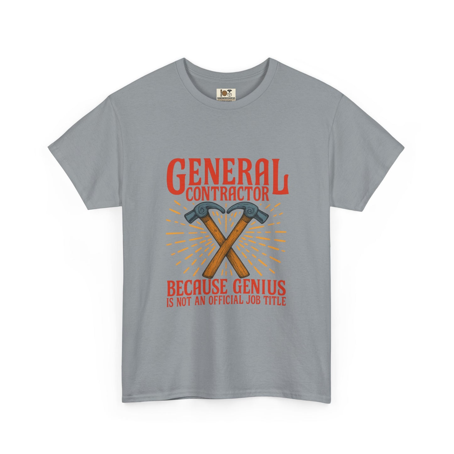 General Contractor Unisex Heavy Cotton Tee, Funny Construction Shirt, Gift for Builders, Workwear Tee, Casual Everyday Wear