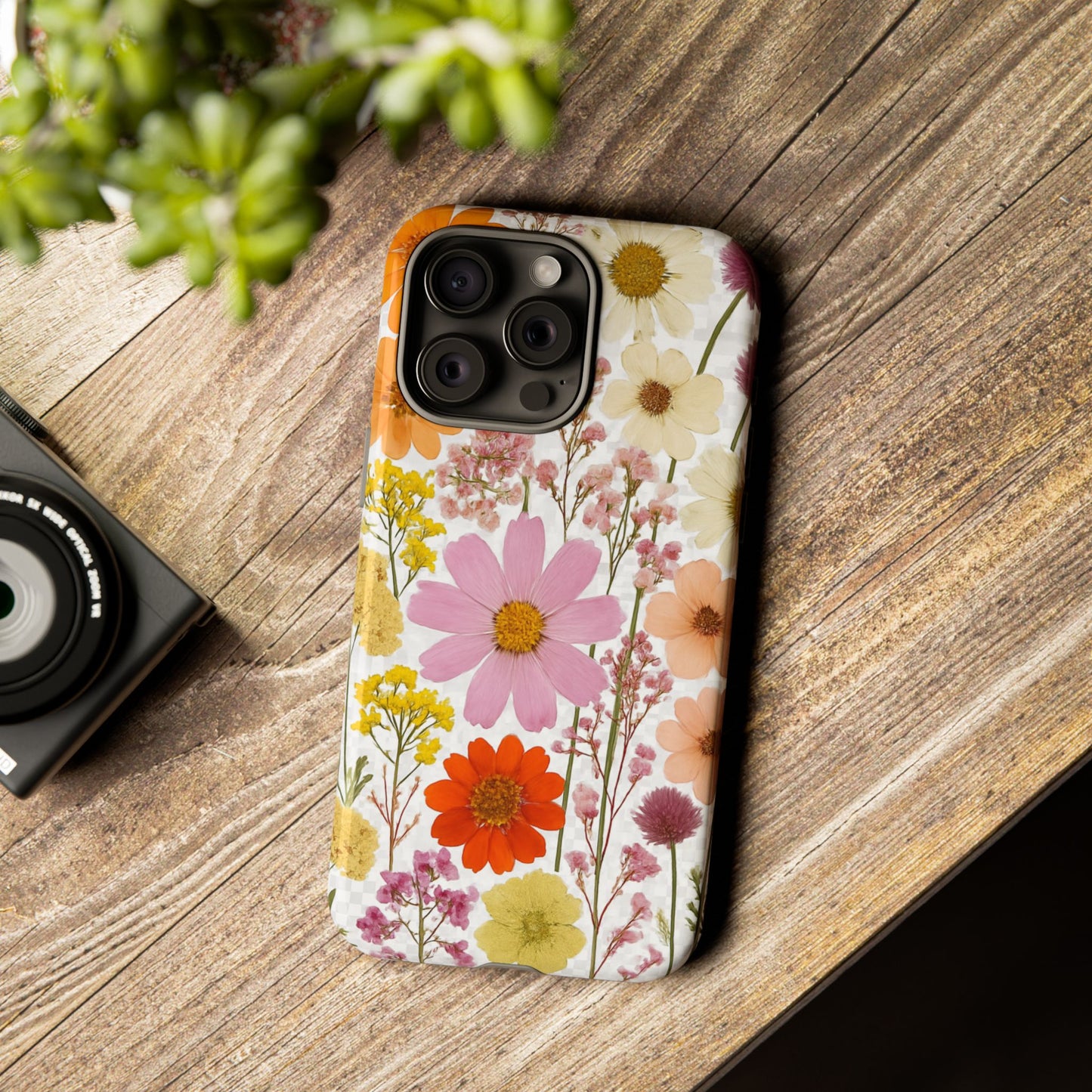 Floral Phone Case - Tough Cases, Stylish Protective Cover, Flower Design, Trendy Gift, Nature Lover Accessory, DRIED FLOWERS